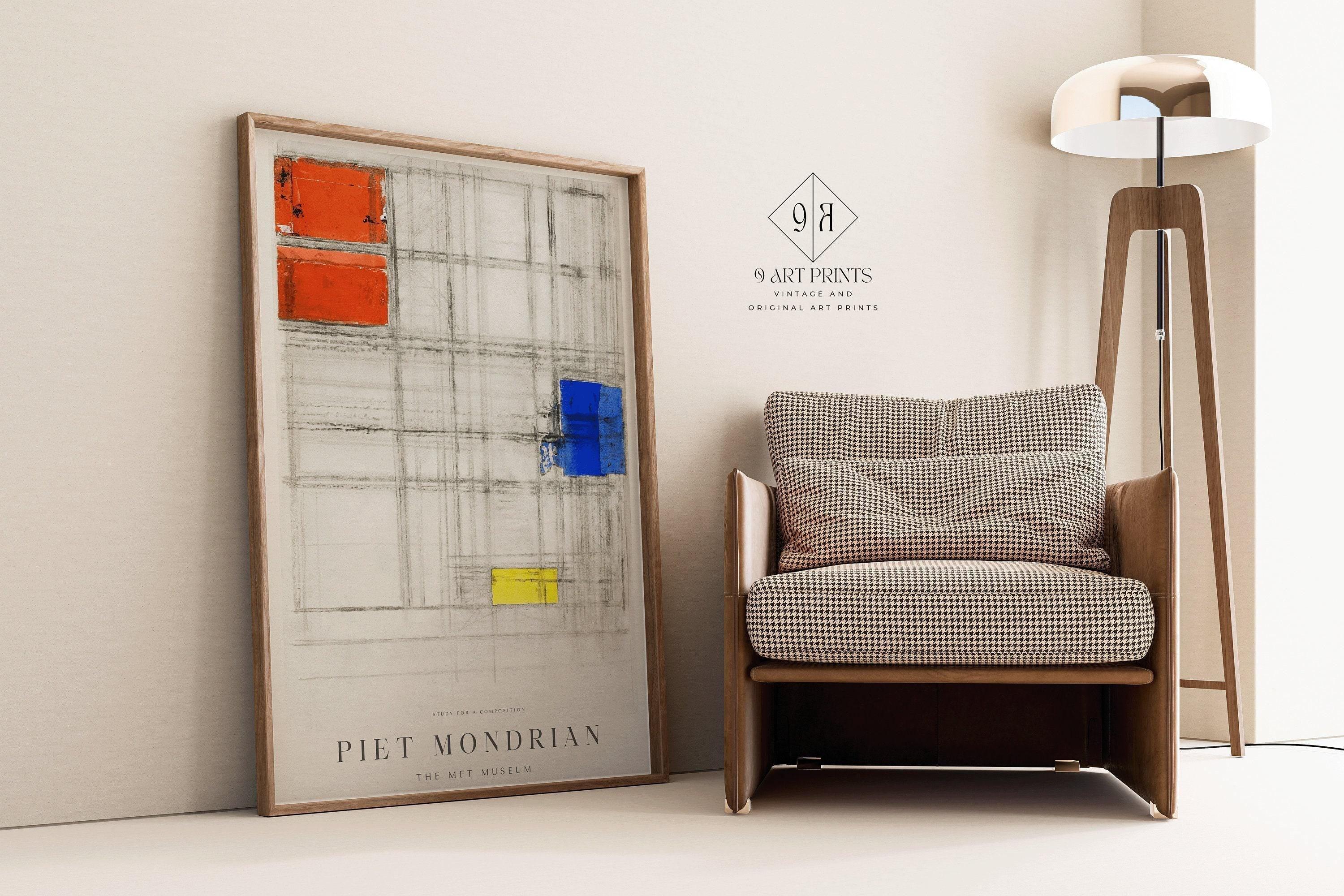Piet Mondrian - Study for a Composition PRINT | Museum Poster (available handframed or unframed) - 9ArtPrints