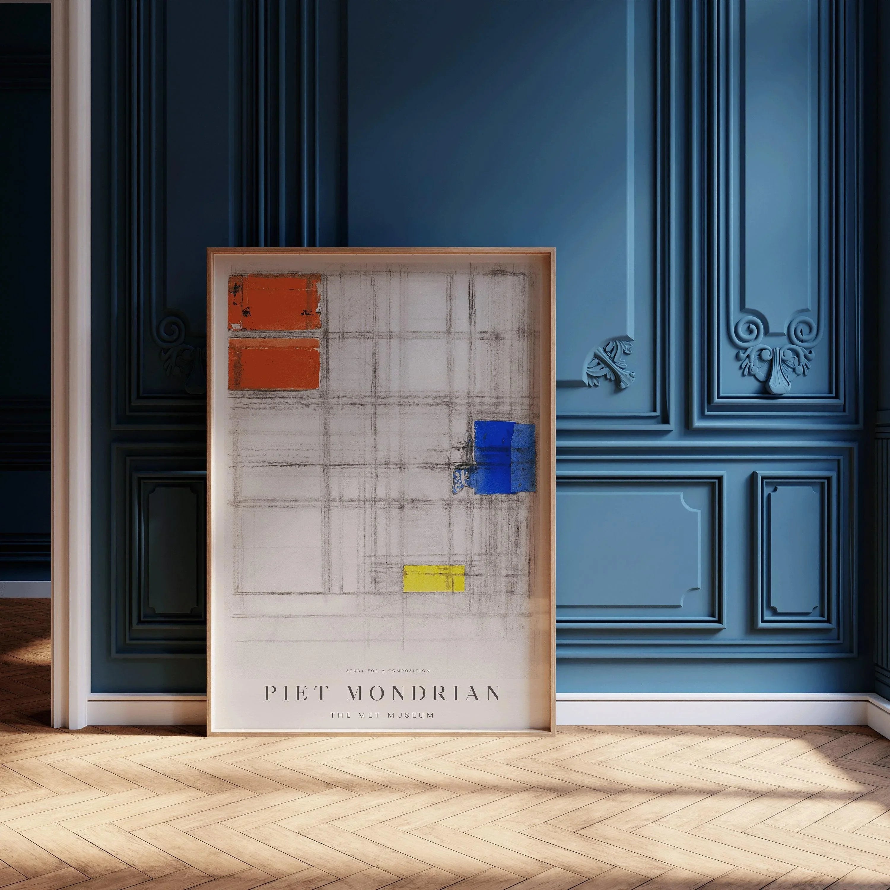 Piet Mondrian - Study for a Composition PRINT | Museum Poster (available handframed or unframed) - 9ArtPrints