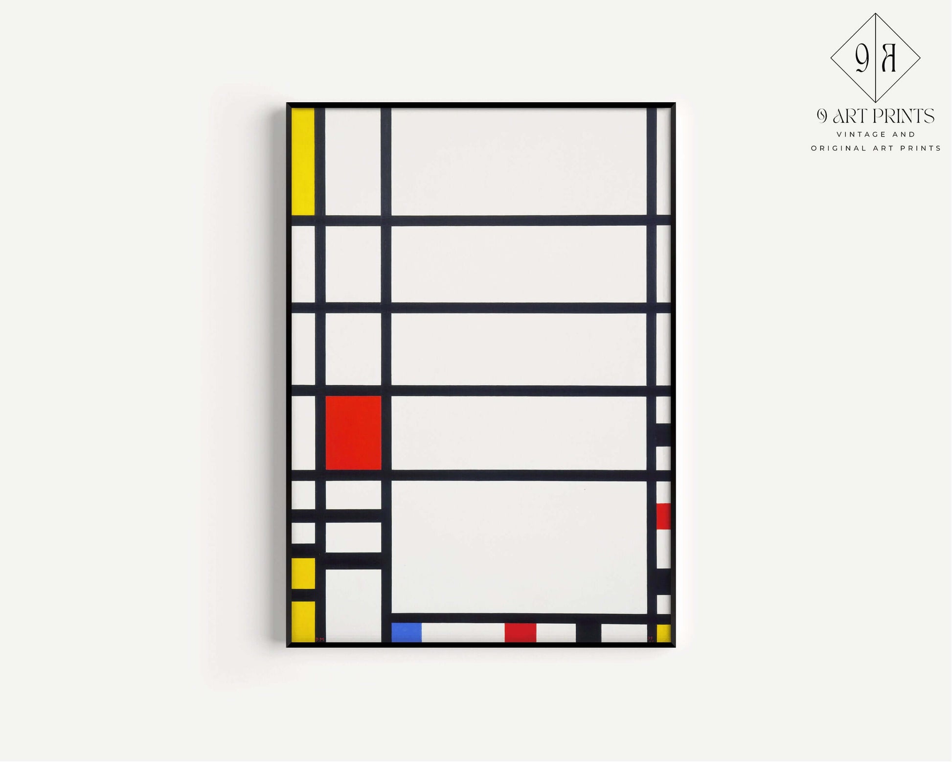 Piet Mondrian - Trafalgar Square | Mid - Century Modern Art Print (available framed or unframed) - 9ArtPrints