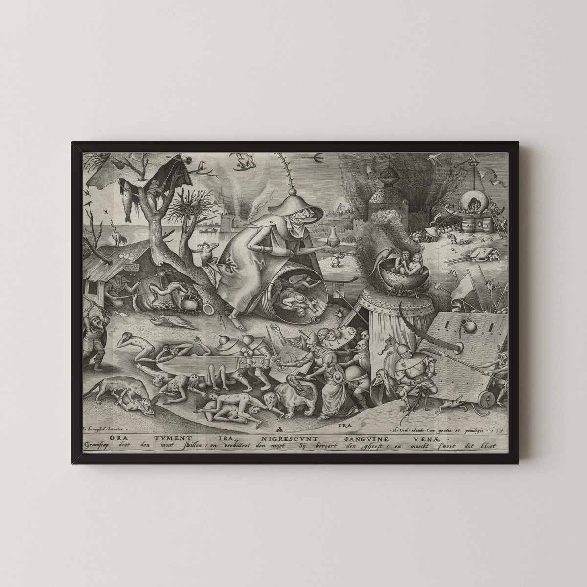 Pieter Bruegel the Elder — The Seven Deadly Sins: Anger | Etching Print