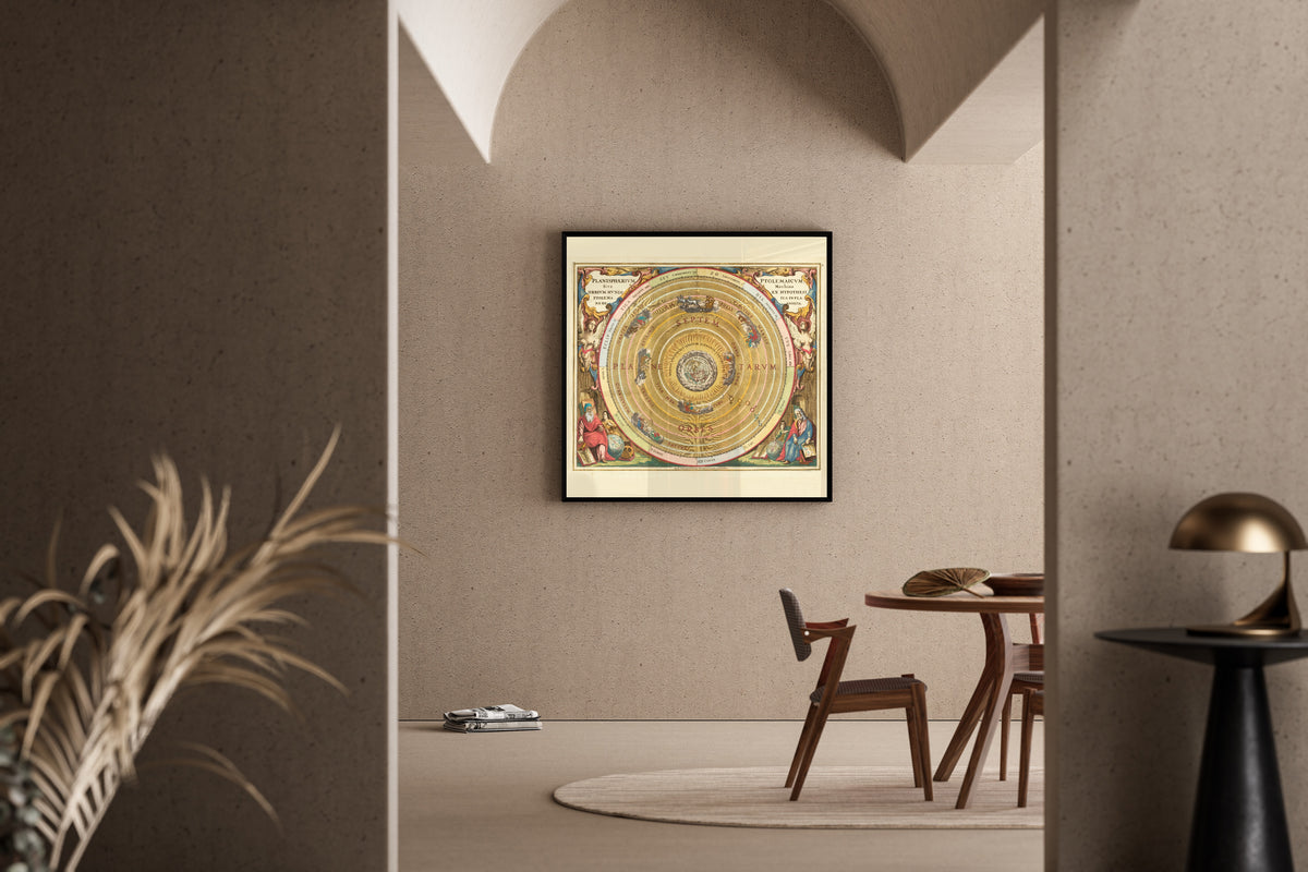Andreas Cellarius — The Ptolemaic Planisphere (Plate 1) | Celestial Map Print