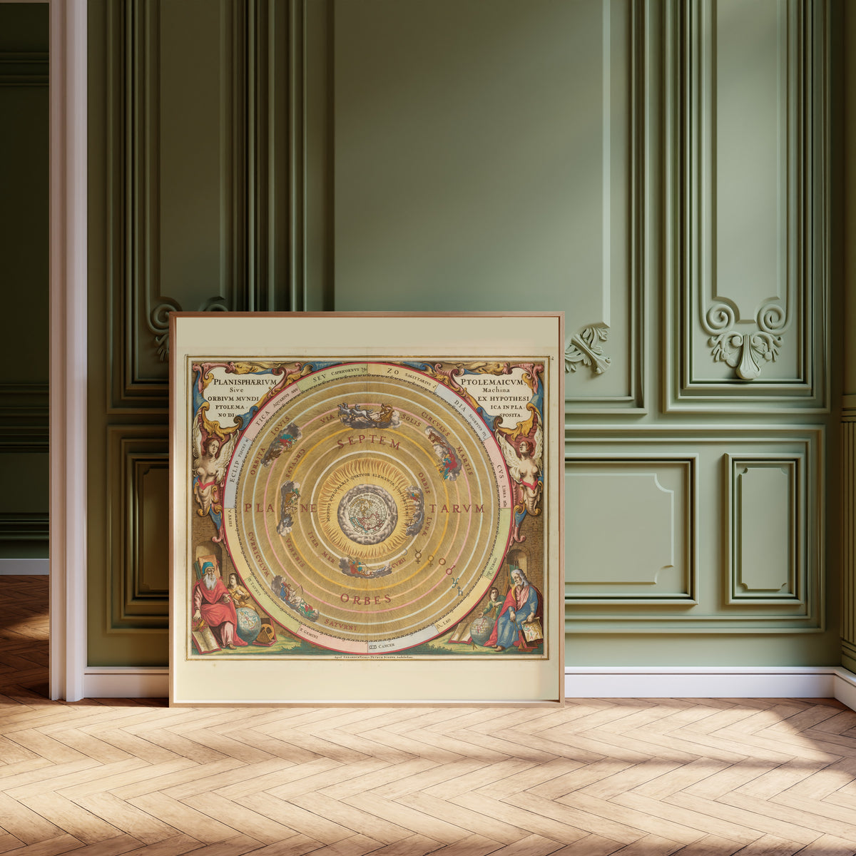 Andreas Cellarius — The Ptolemaic Planisphere (Plate 1) | Celestial Map Print