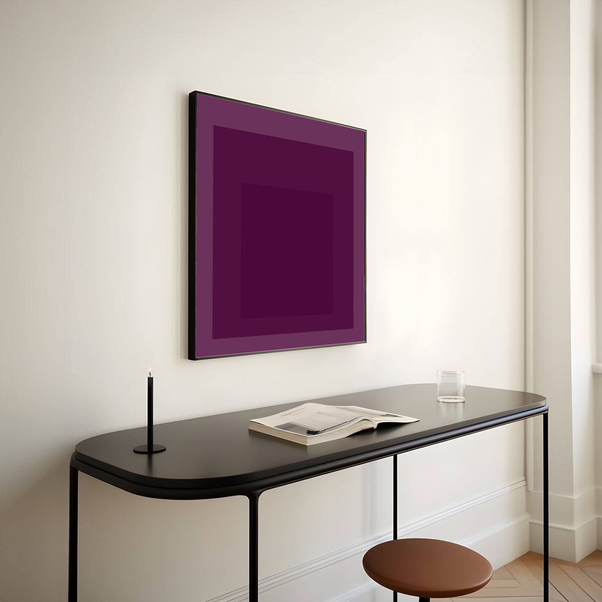 Plum — Homage to the Square | Mid-Century Modern Art Print - 9ArtPrints