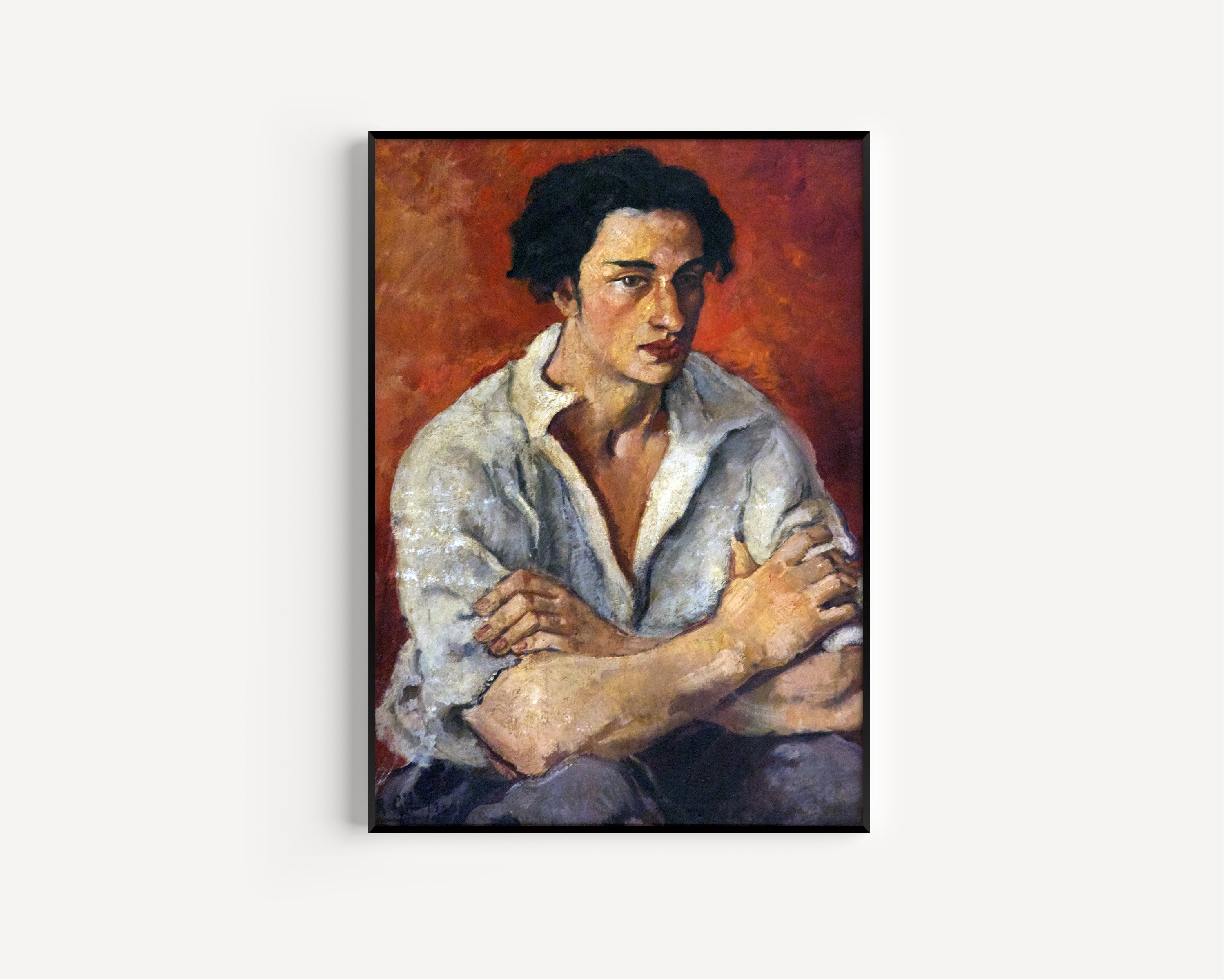 Amrita Sher-Gil — Portrait of a Young Man | Fine Art Giclée Print