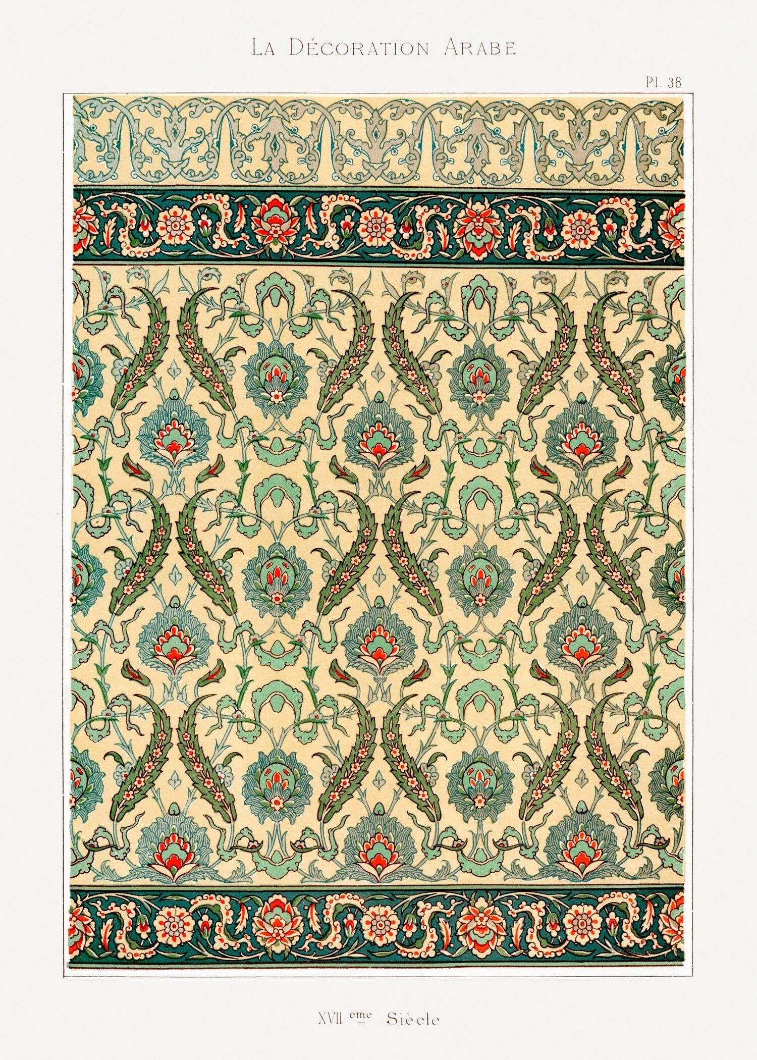 Prisse d'Avennes — Arabian Pattern 38 | Islamic Ornament Print - 9ArtPrints
