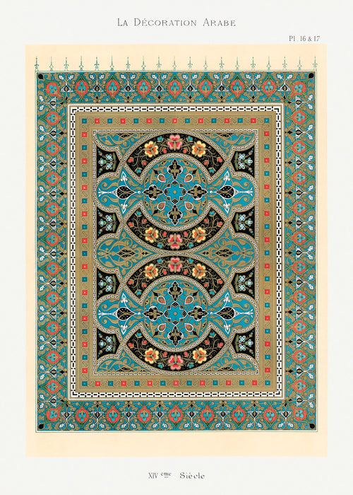 Prisse d'Avennes — Arabian Patterns 16 & 17 | Islamic Ornament Print - 9ArtPrints