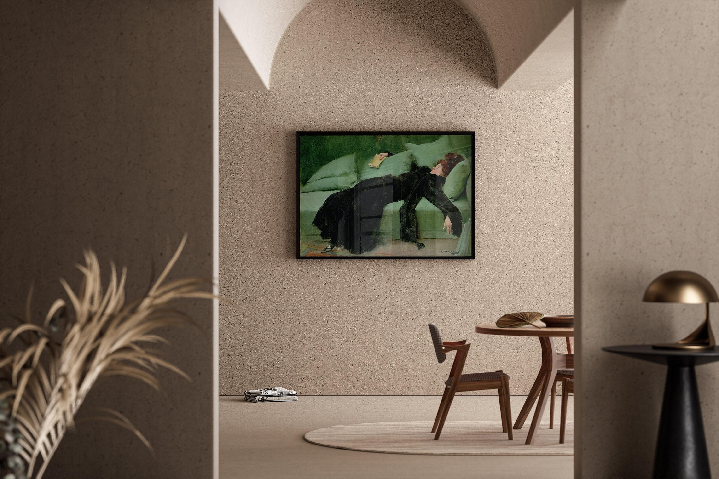 Ramon Casas Giclee Print: Decadent Young Woman Fine Art, Handframed Option - 9ArtPrints