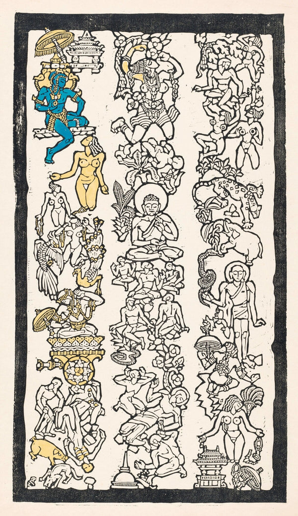 Reijer Stolk — Indian Motif | Symbolist Woodcut Print