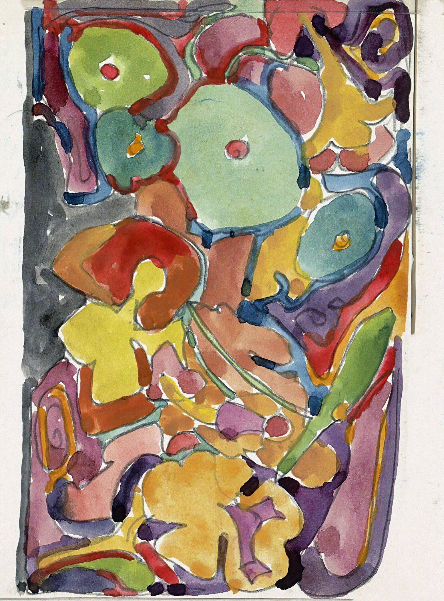 Reijer Stolk — Vivid Floral Abstraction | Expressionist Watercolour Print - 9ArtPrints