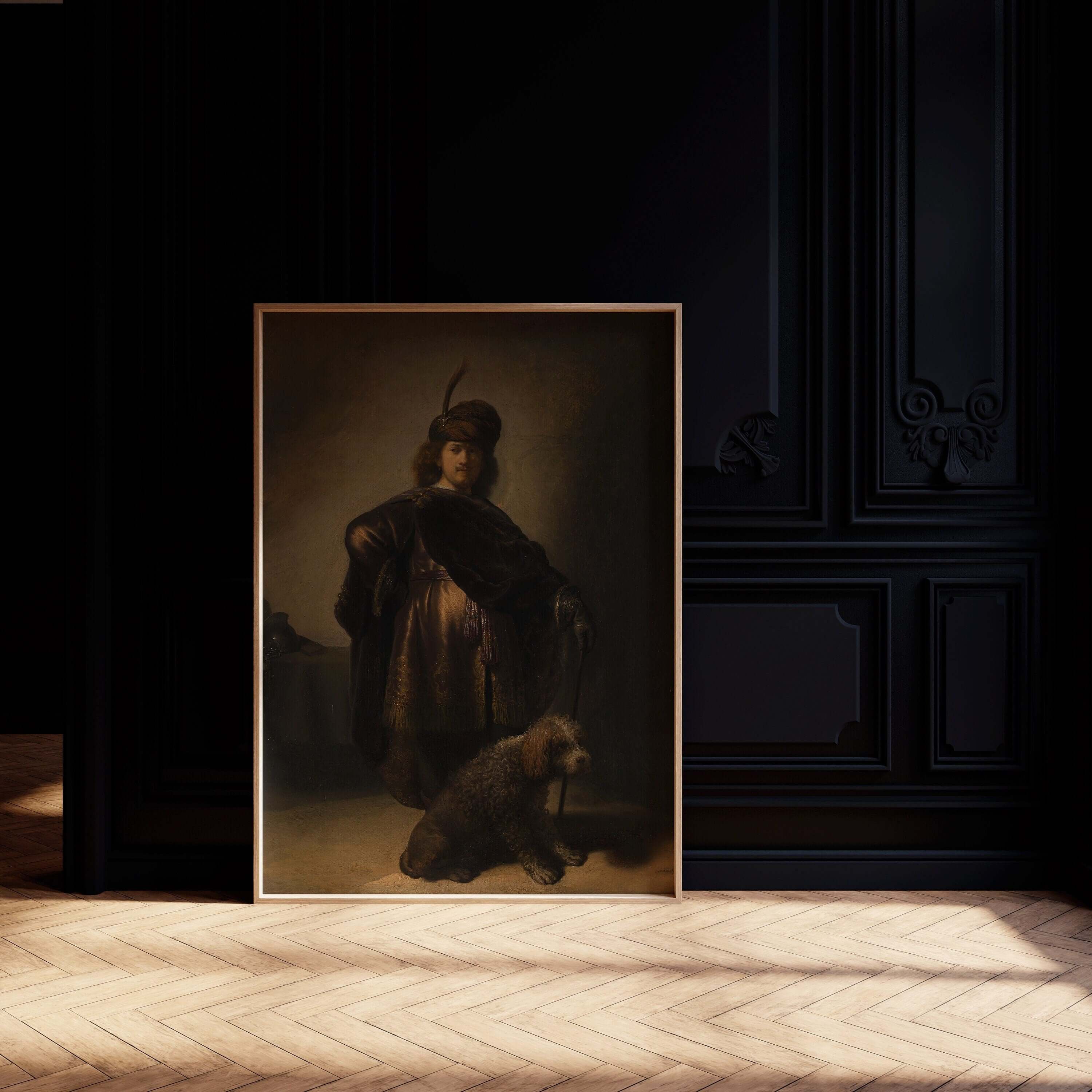 Rembrandt - Oriental Portrait | Famous Dark Academia Art (available framed or unframed) - 9ArtPrints