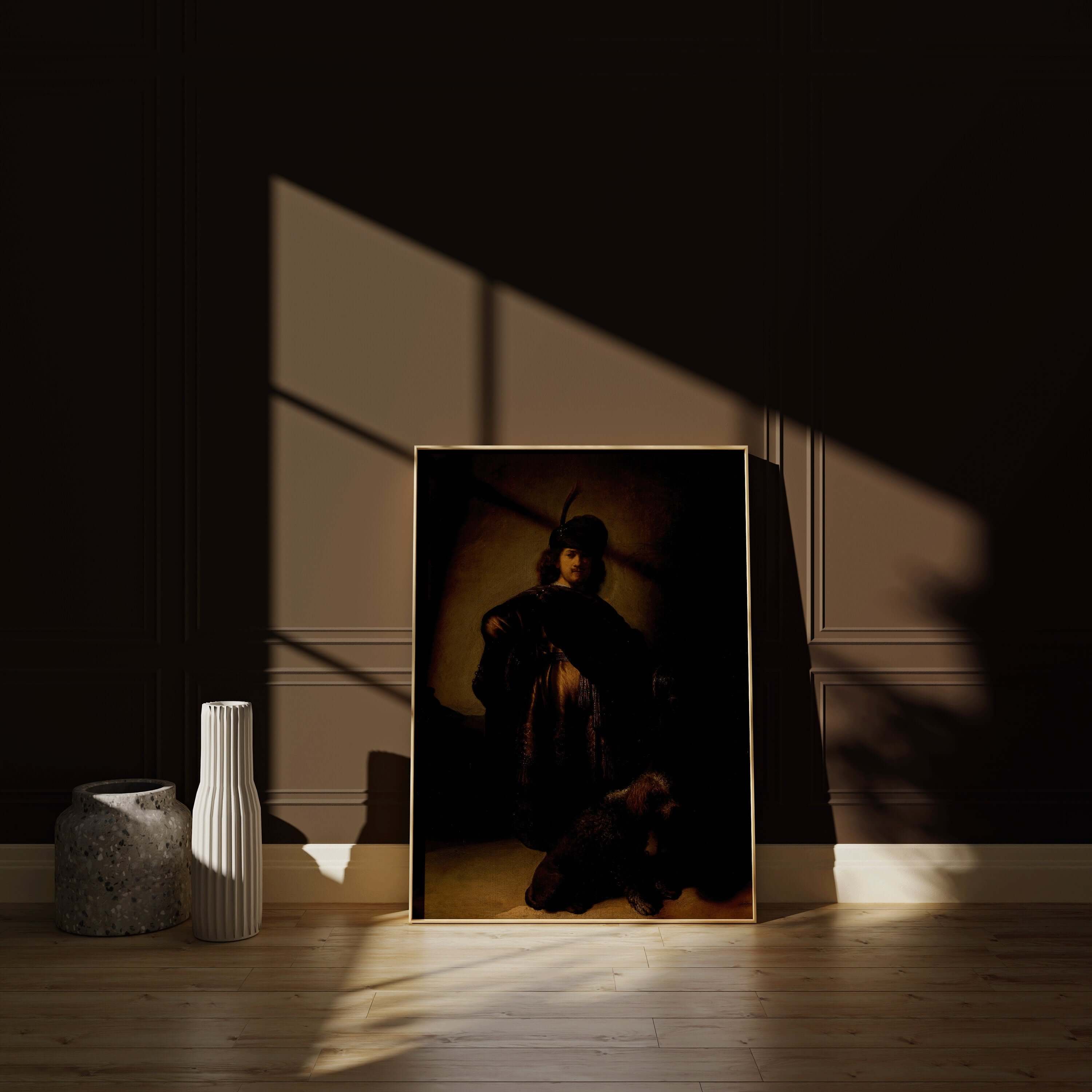 Rembrandt - Oriental Portrait | Famous Dark Academia Art (available framed or unframed) - 9ArtPrints