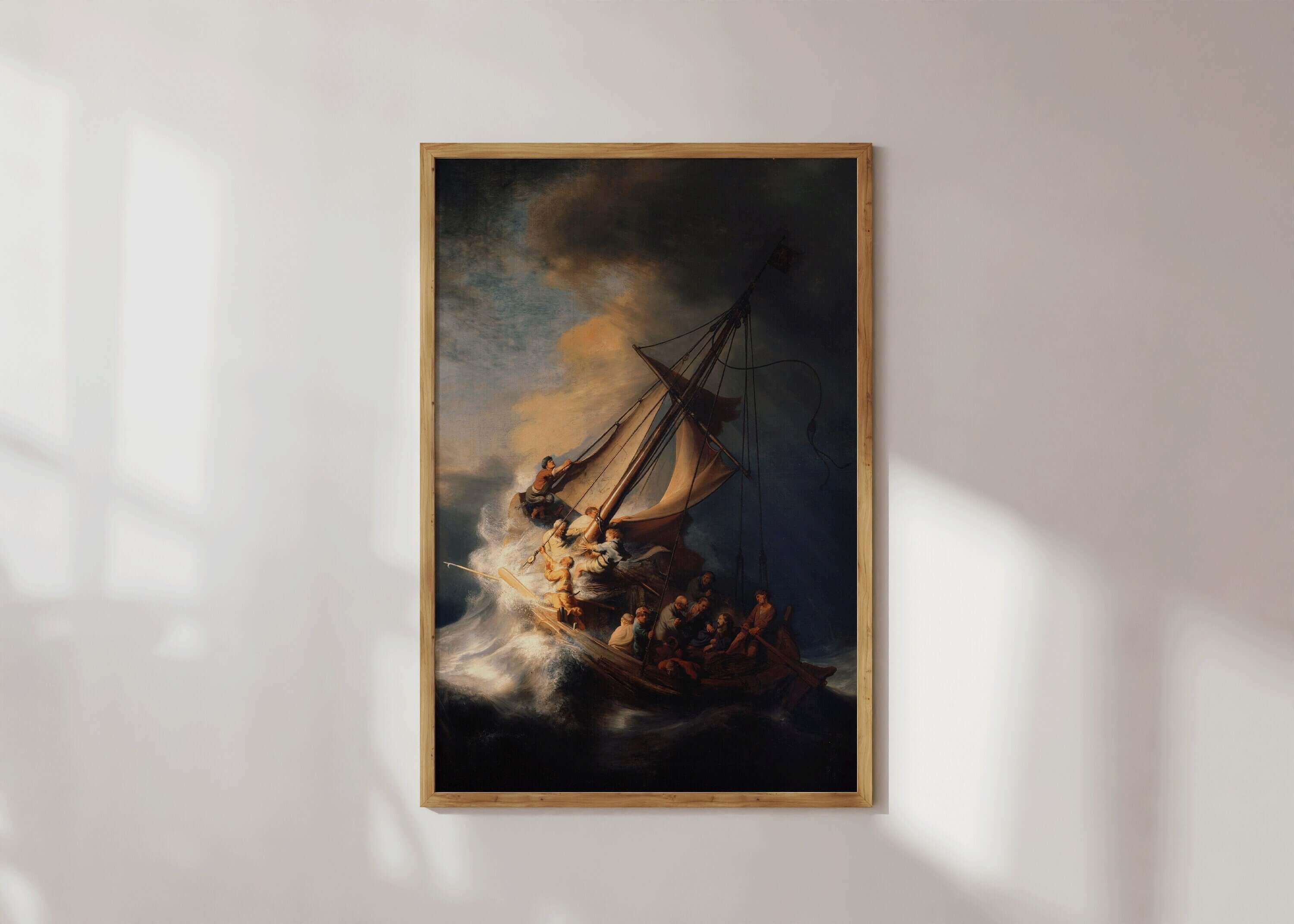 Rembrandt - Storm on the Sea of Gallilee | Famous Art (available framed or unframed) - 9ArtPrints