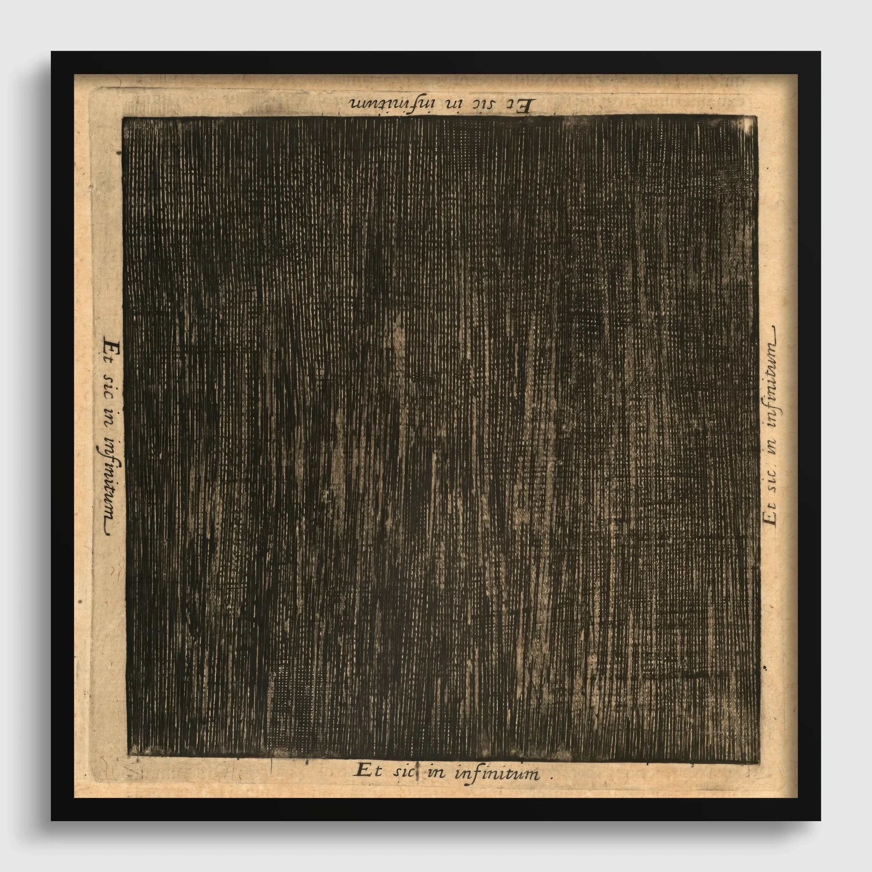 Robert Fludd Esoteric Art Print - And so on to Infinity - Monochrome Beige Giclee (1x1) - 9ArtPrints