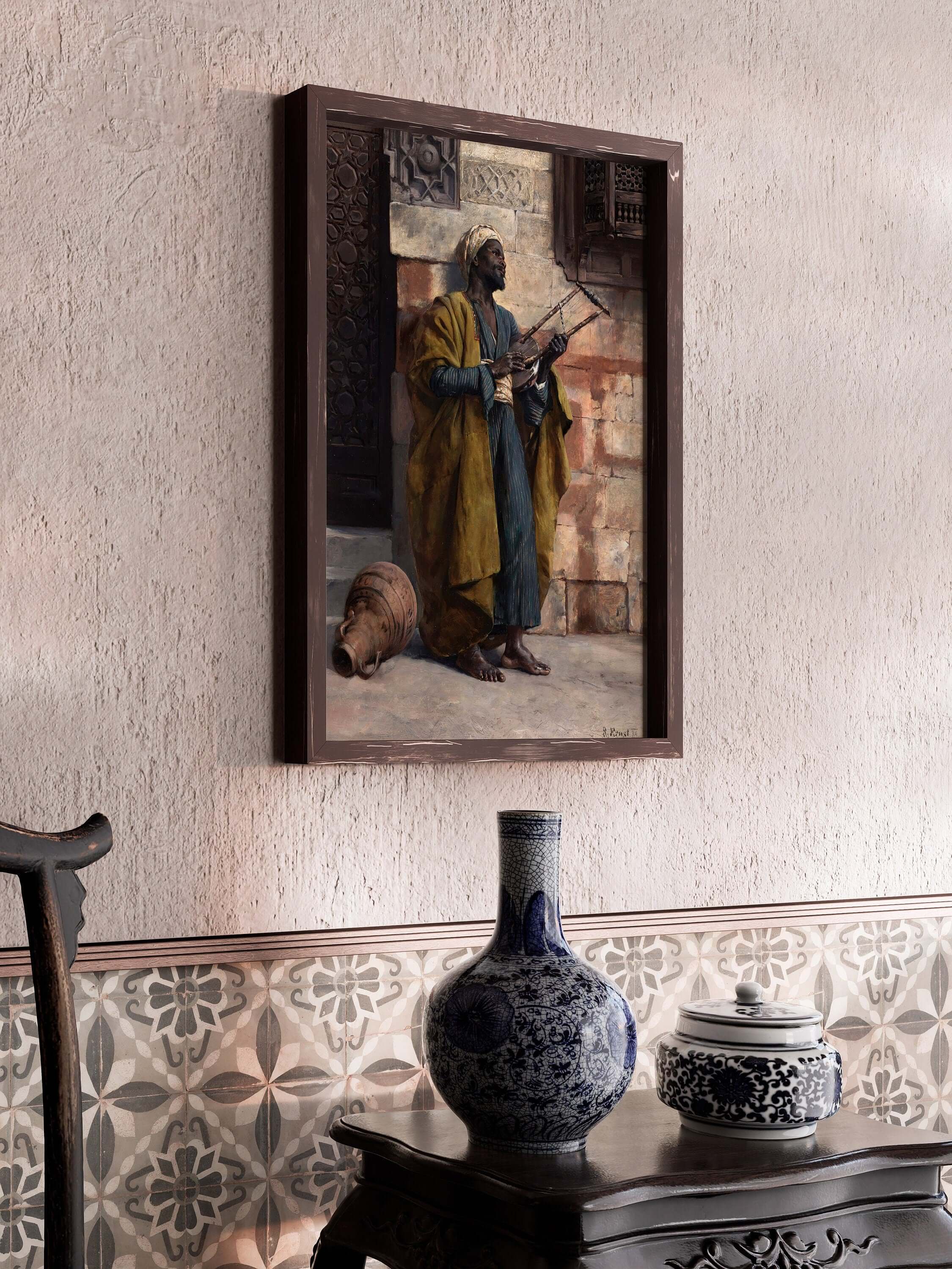 Rudolf Ernst - The Musician | Orientalist Art (available framed or unframed) - 9ArtPrints