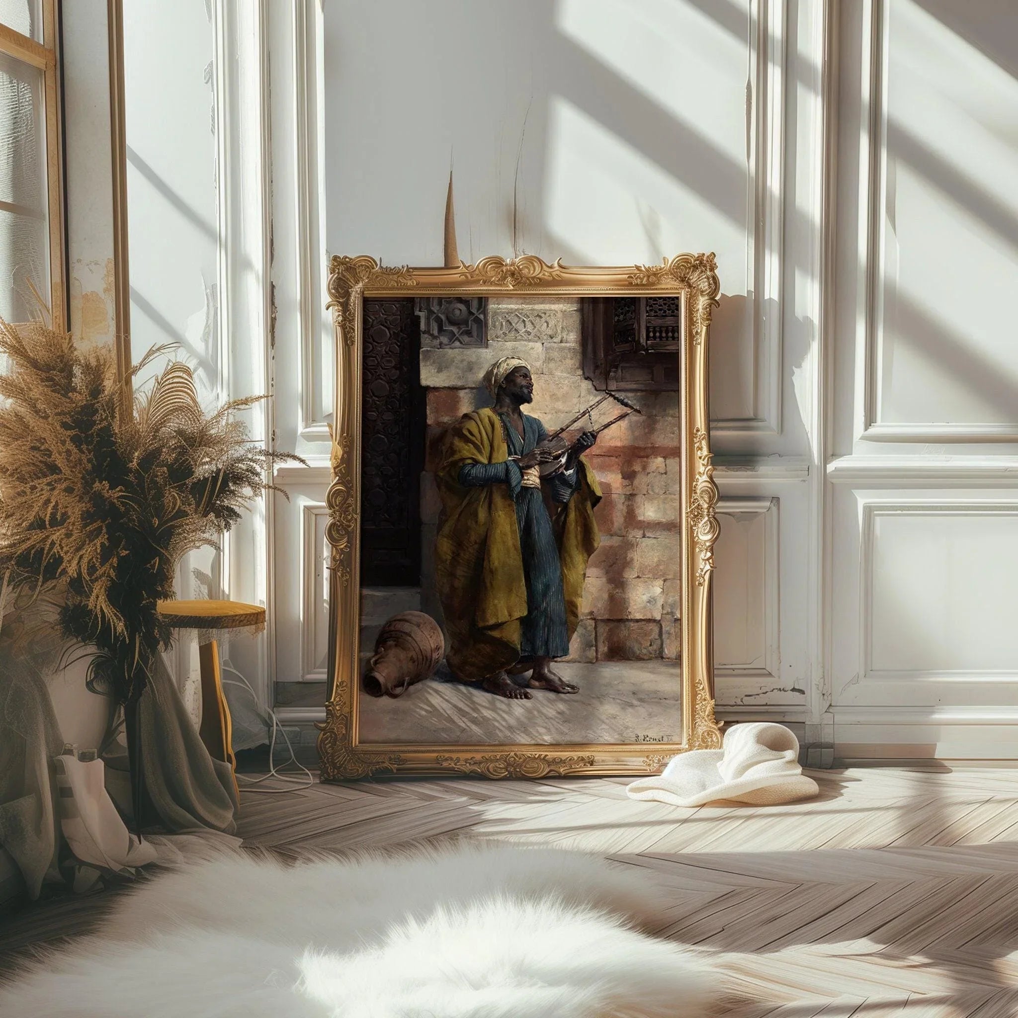 Rudolf Ernst - The Musician | Orientalist Art (available handframed or unframed) - 9ArtPrints