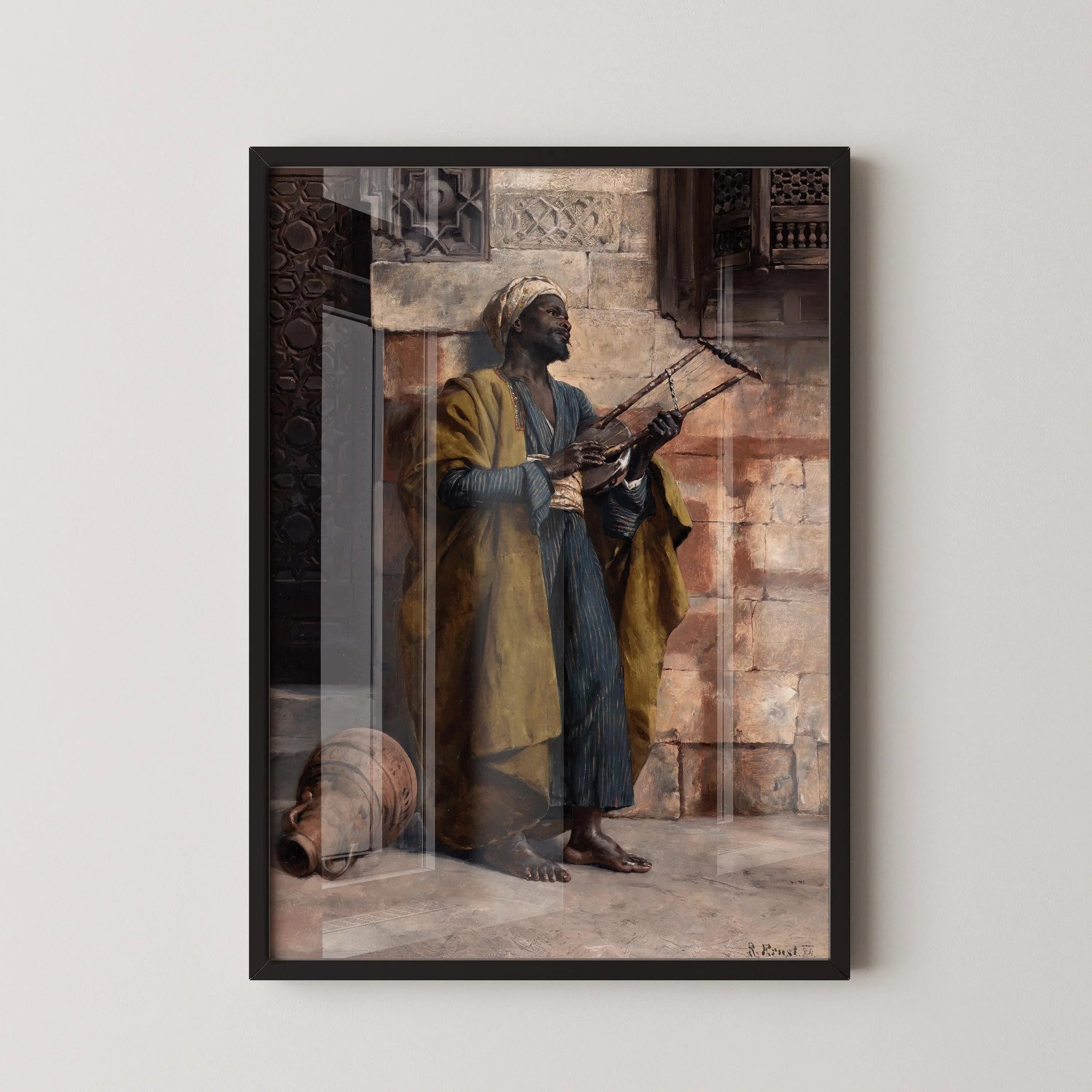 Rudolf Ernst - The Musician | Orientalist Art (available handframed or unframed) - 9ArtPrints