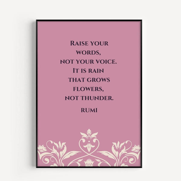 Rumi — Seek | Sufi Poetry Typography Print in Lilac