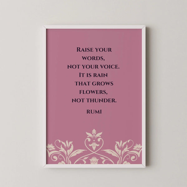 Rumi — Seek | Sufi Poetry Typography Print in Lilac