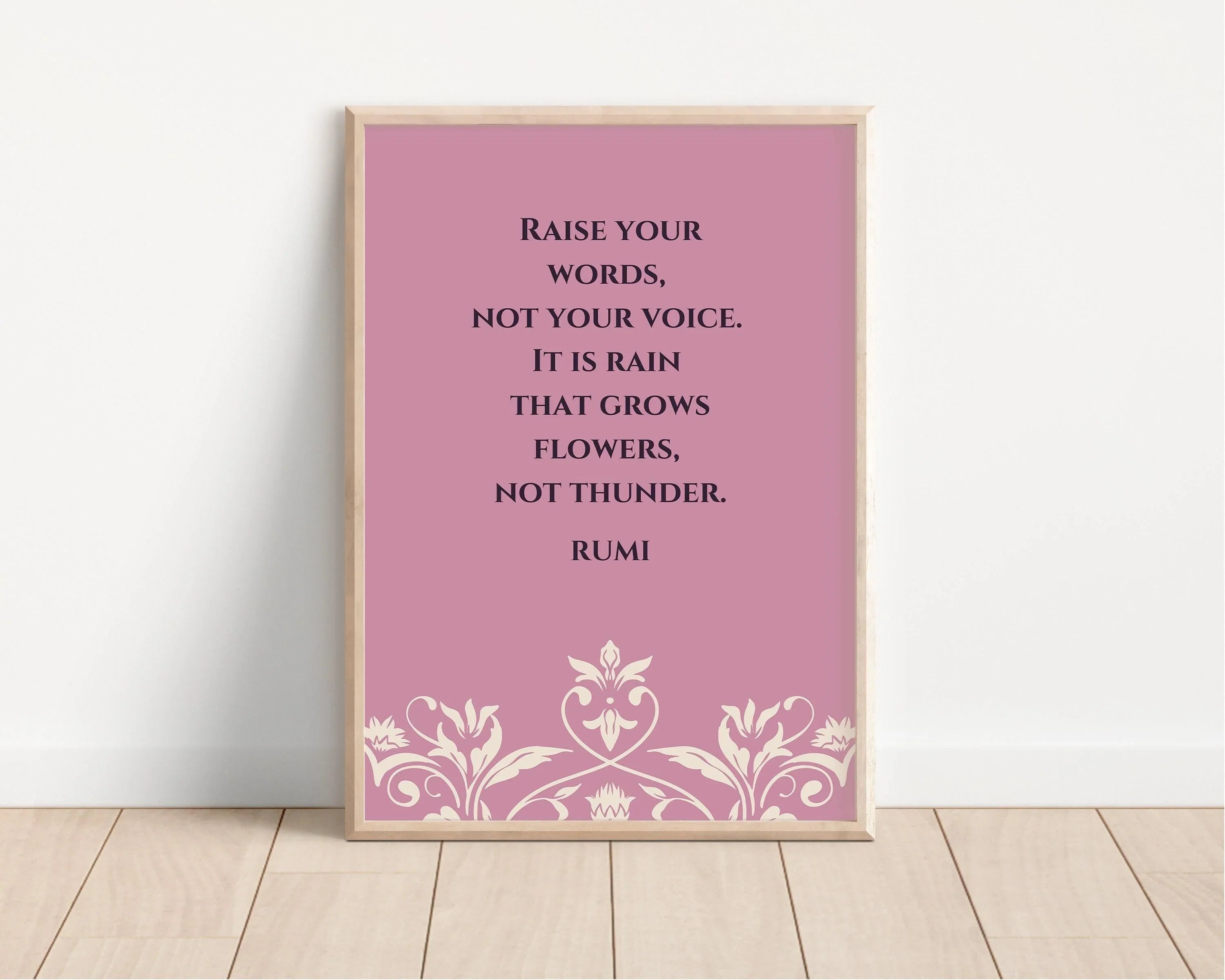Rumi Quote Art Print: Lilac Poetry Poster - 9ArtPrints