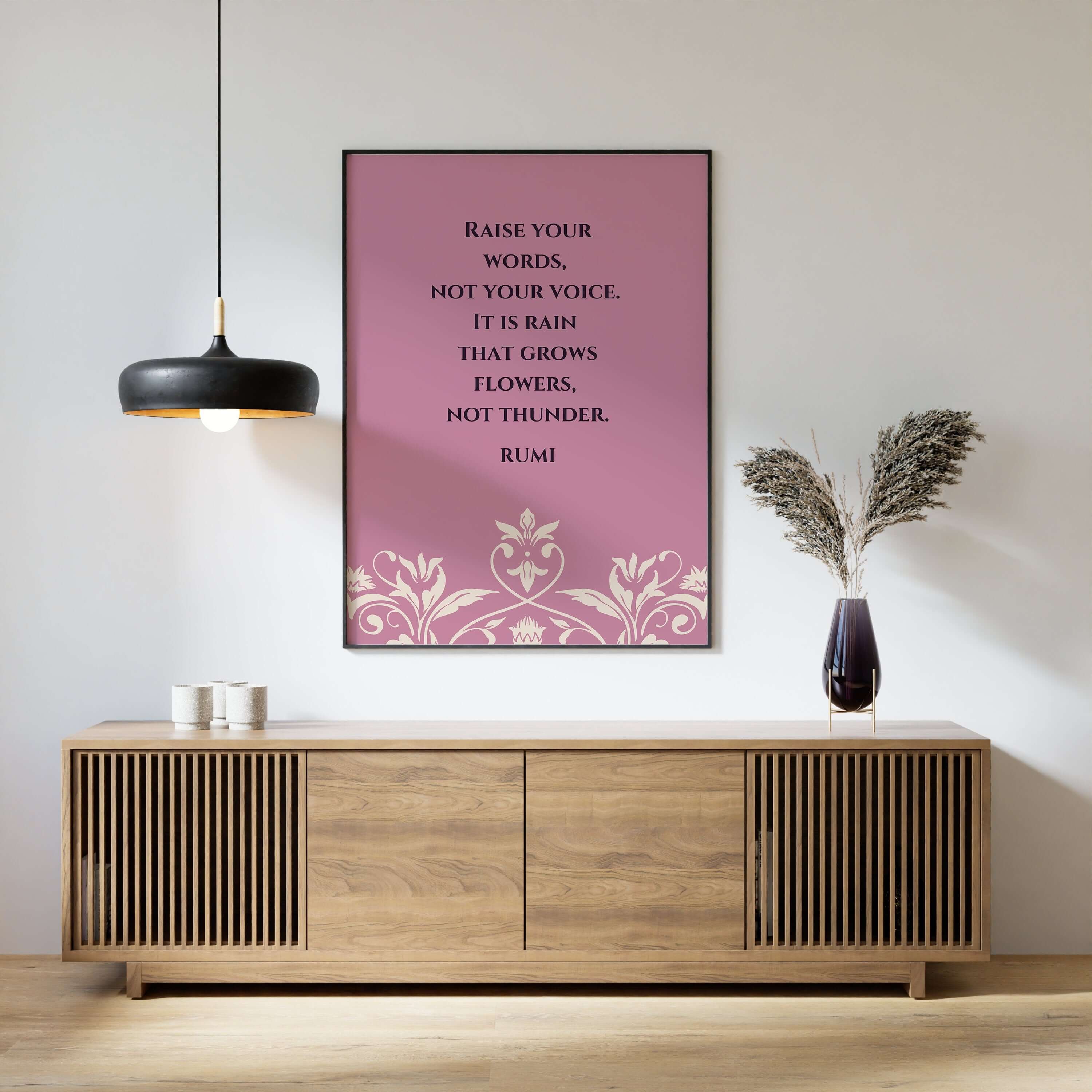 Rumi - Seek | Lilac Inspirational Quote Poetry Poster - 9ArtPrints