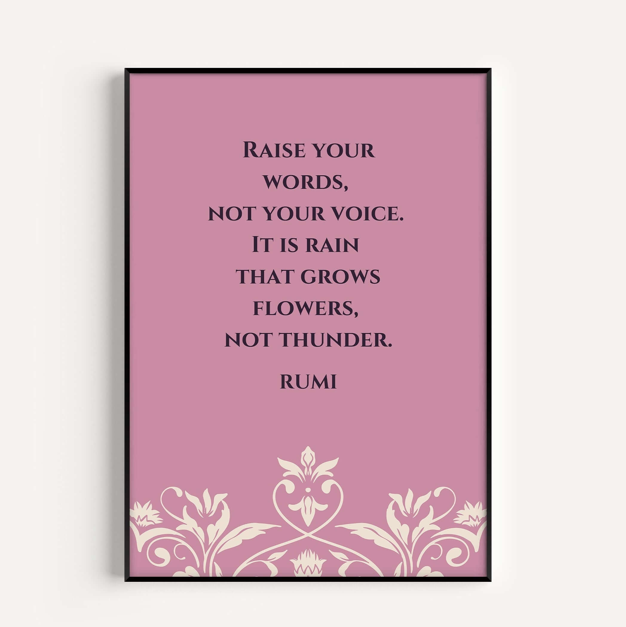 Rumi - Seek | Lilac Inspirational Quote Poetry Poster - 9ArtPrints