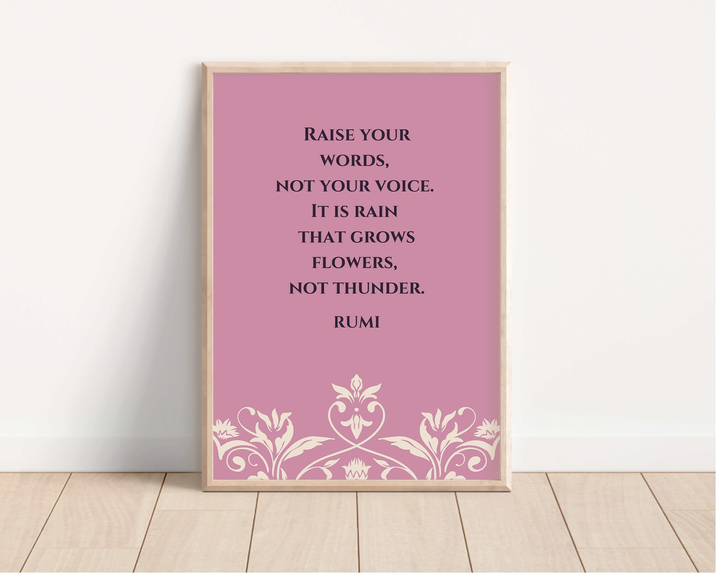 Rumi - Seek | Lilac Inspirational Quote Poetry Poster - 9ArtPrints