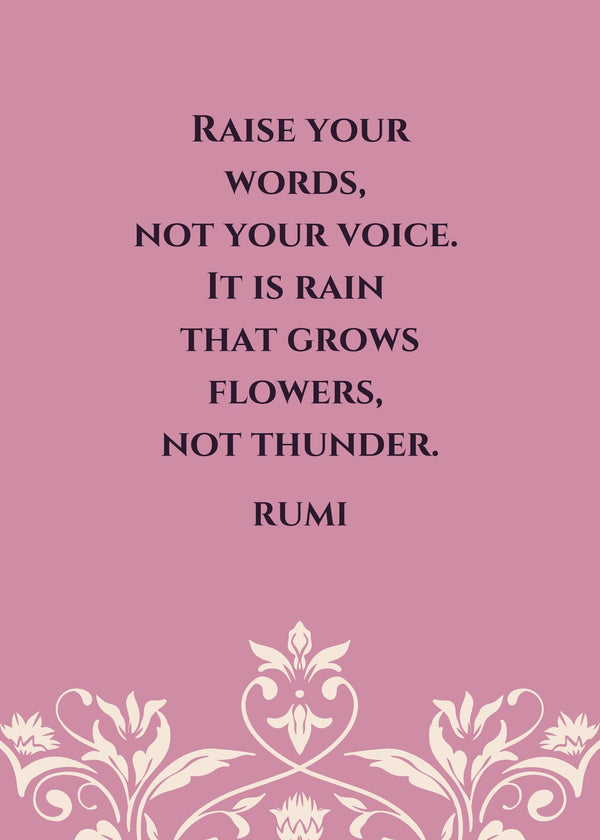 Rumi — Seek | Sufi Poetry Typography Print in Lilac