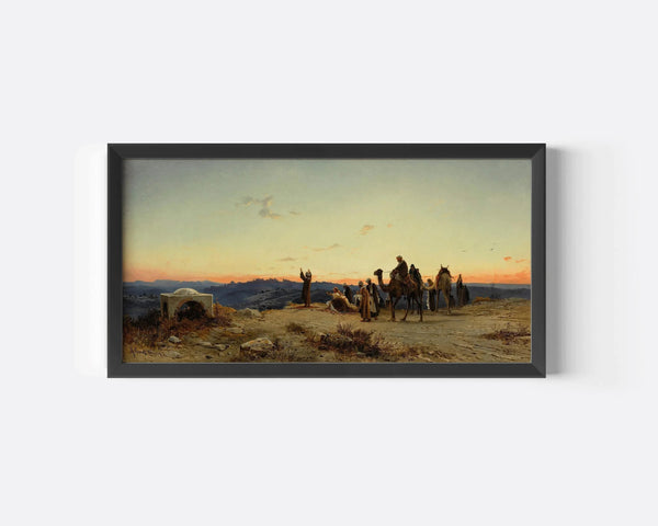 Salomon Corrodi — A Prayer Before Jerusalem | Orientalist Landscape Print