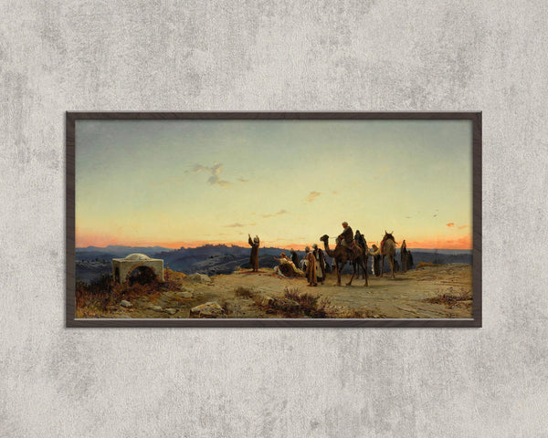 Salomon Corrodi — A Prayer Before Jerusalem | Orientalist Landscape Print