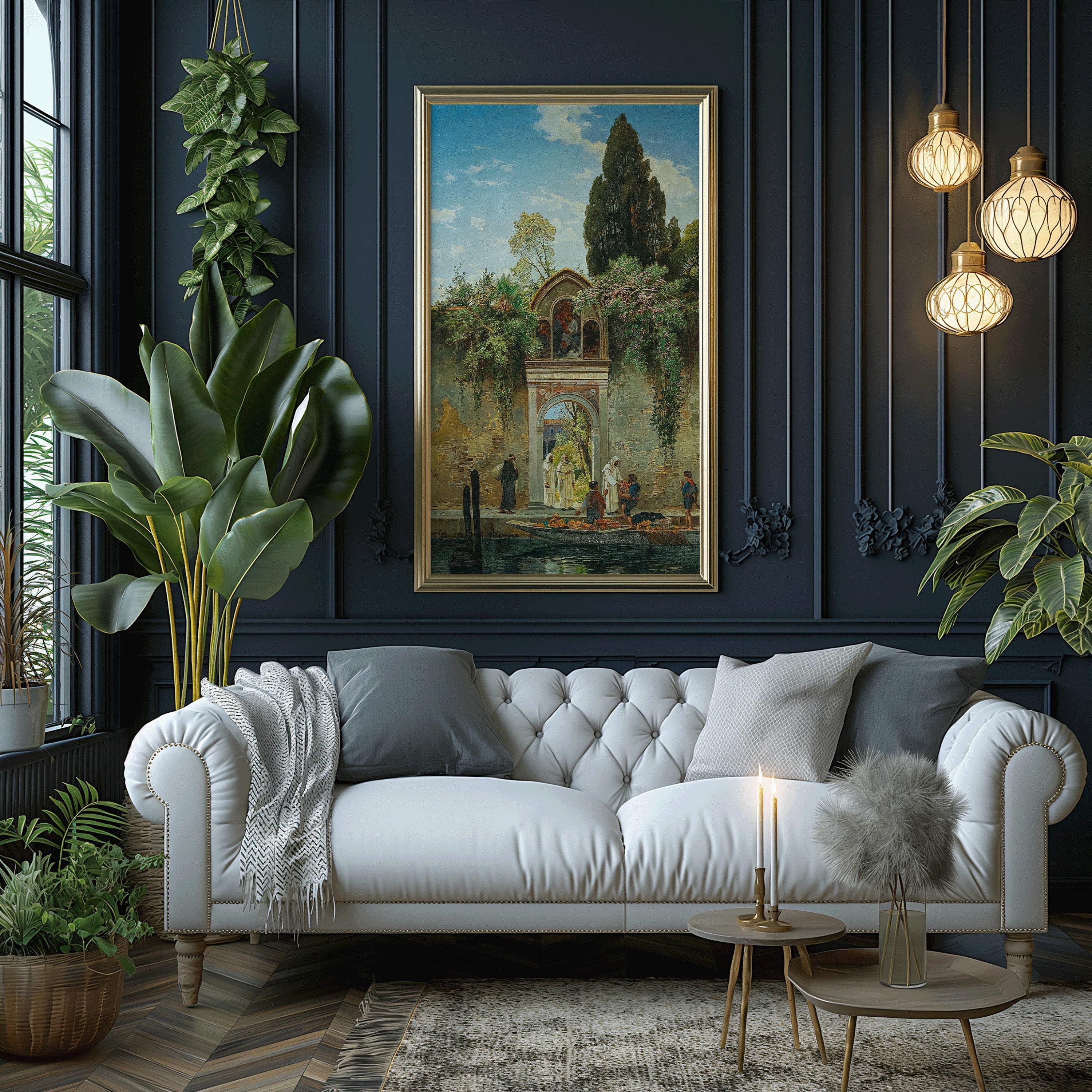 Salomon Corrodi San Lazzaro Venice Print: Vintage Orientalist Island Monastery Art (2x1) - 9ArtPrints