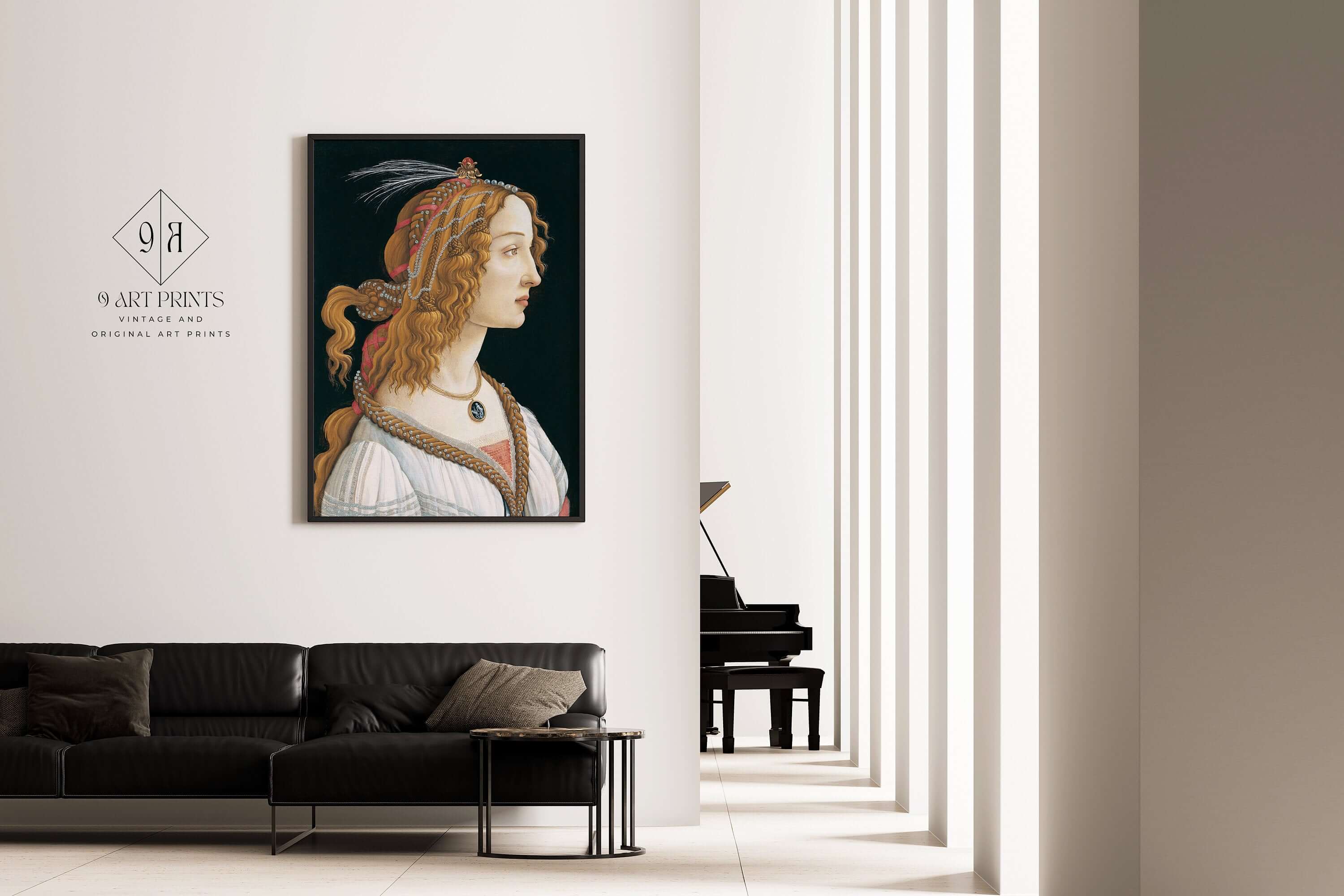 Sandro Botticelli - Idealized Portrait of a Lady (Vespucci) | Fine Art Renaissance (available framed or unframed) - 9ArtPrints