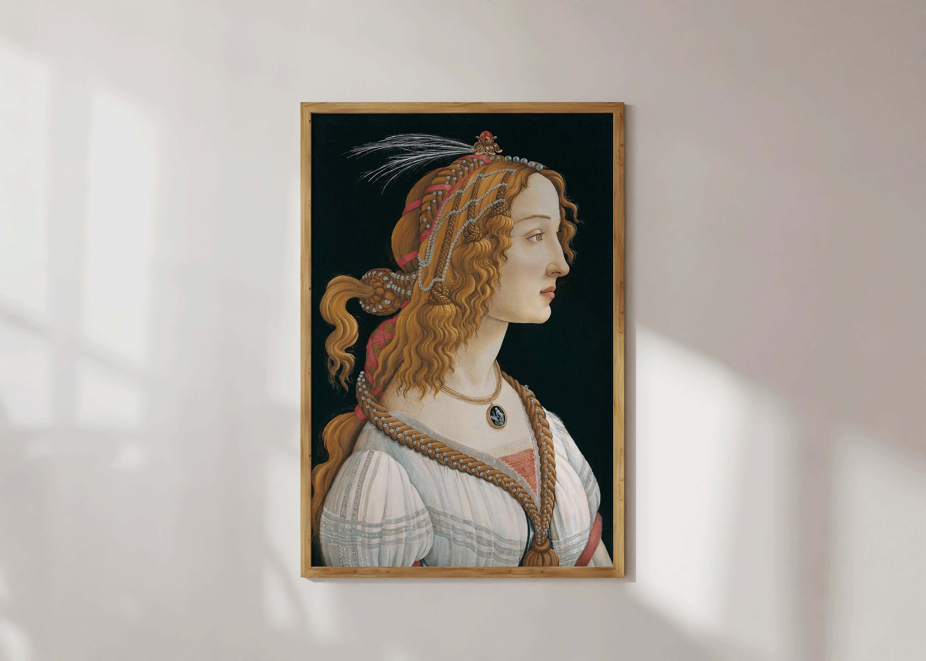 Sandro Botticelli - Idealized Portrait of a Lady (Vespucci) | Fine Art Renaissance (available framed or unframed) - 9ArtPrints