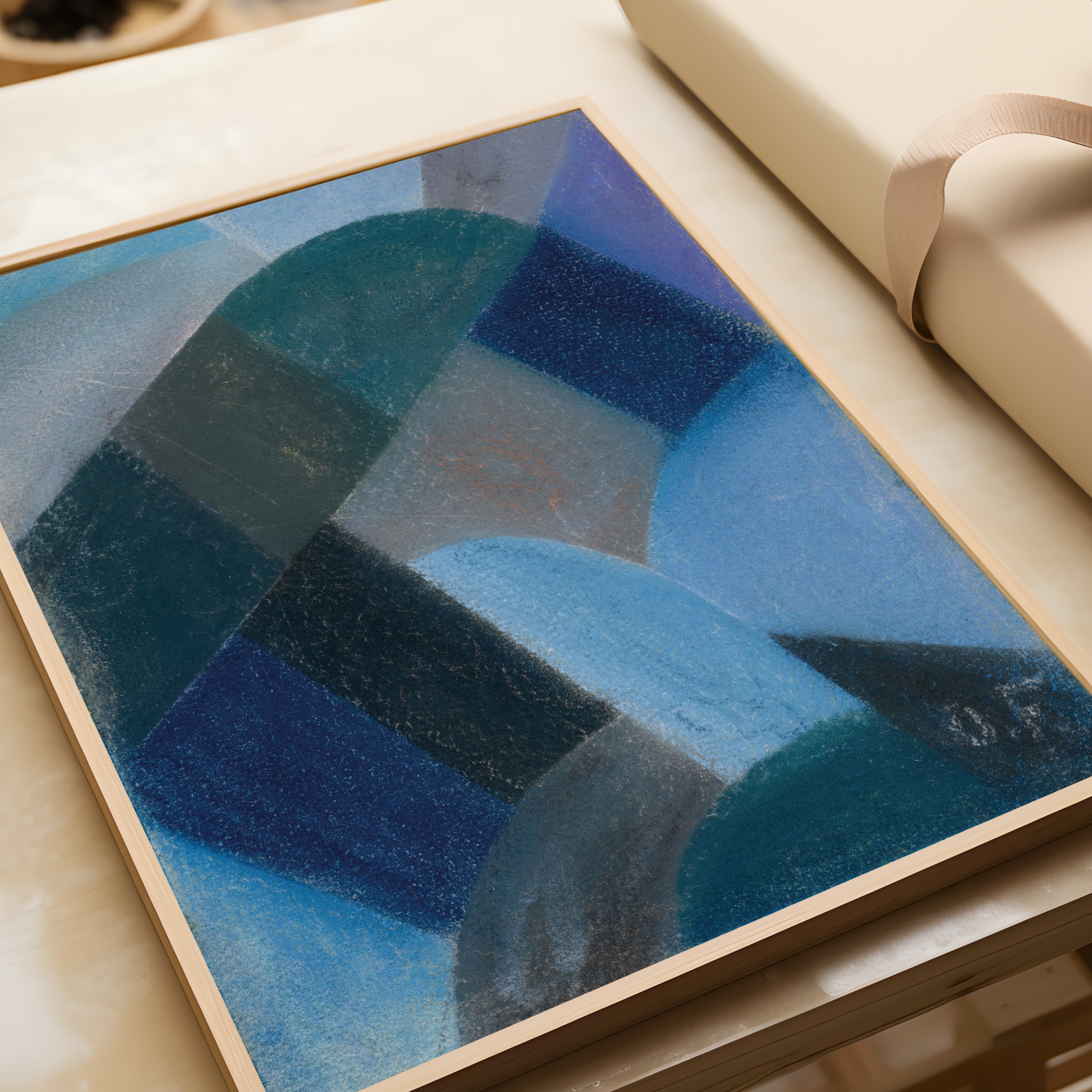 Otto Freundlich — Sans titre | Blue Abstract Composition Fine Art Print