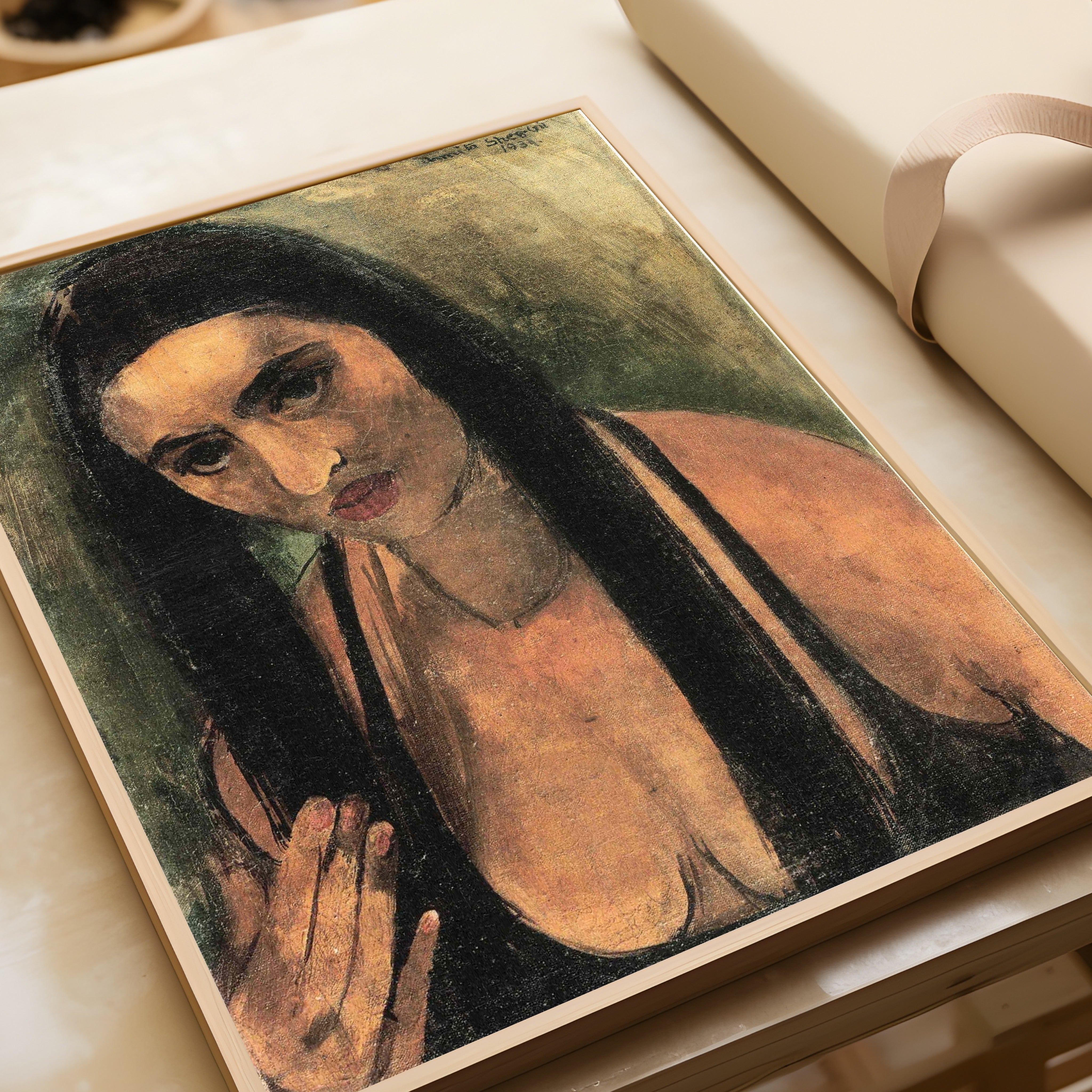Amrita Sher-Gil — Self-Portrait with Long Hair | Fine Art Giclée Print