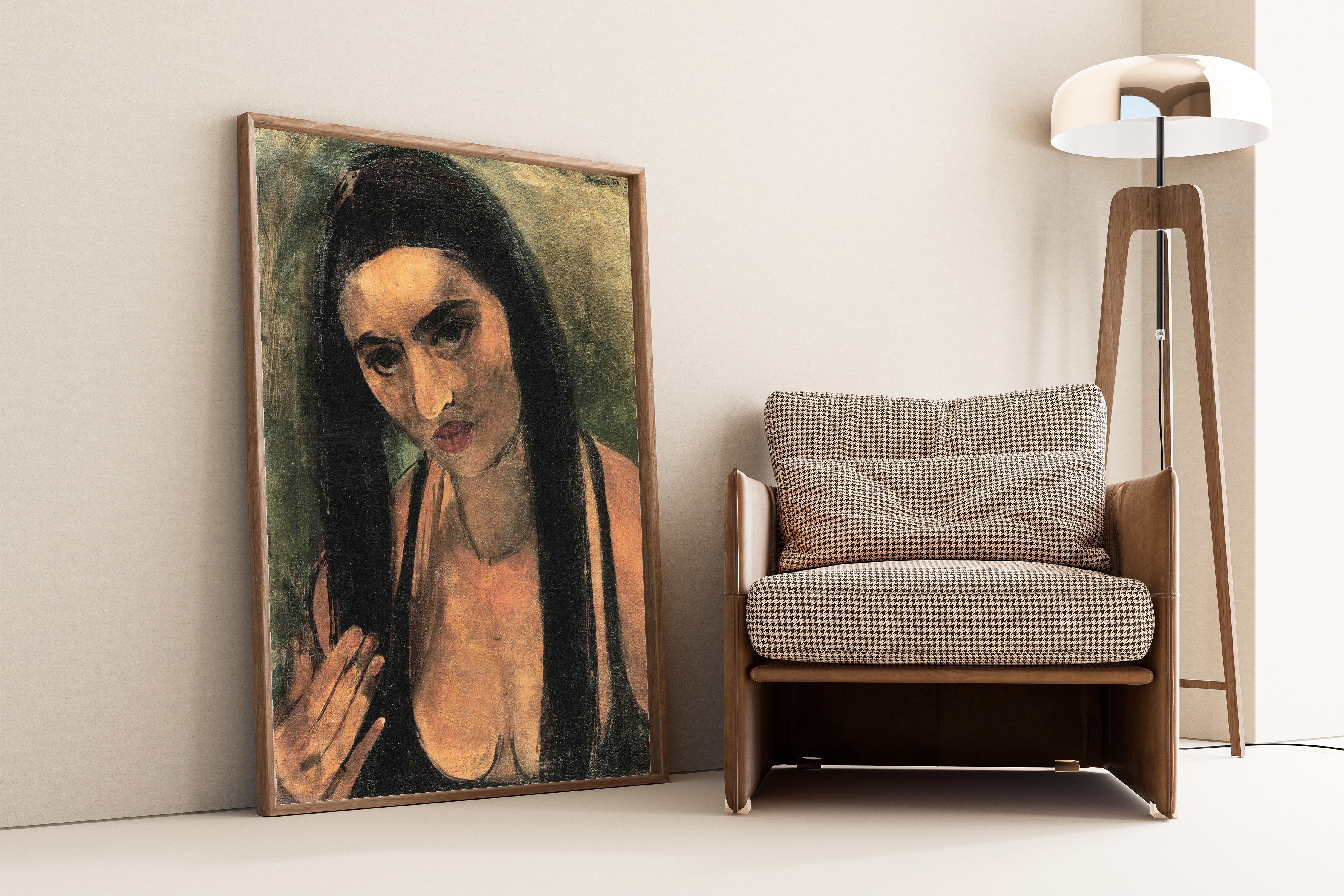 Amrita Sher-Gil — Self-Portrait with Long Hair | Fine Art Giclée Print