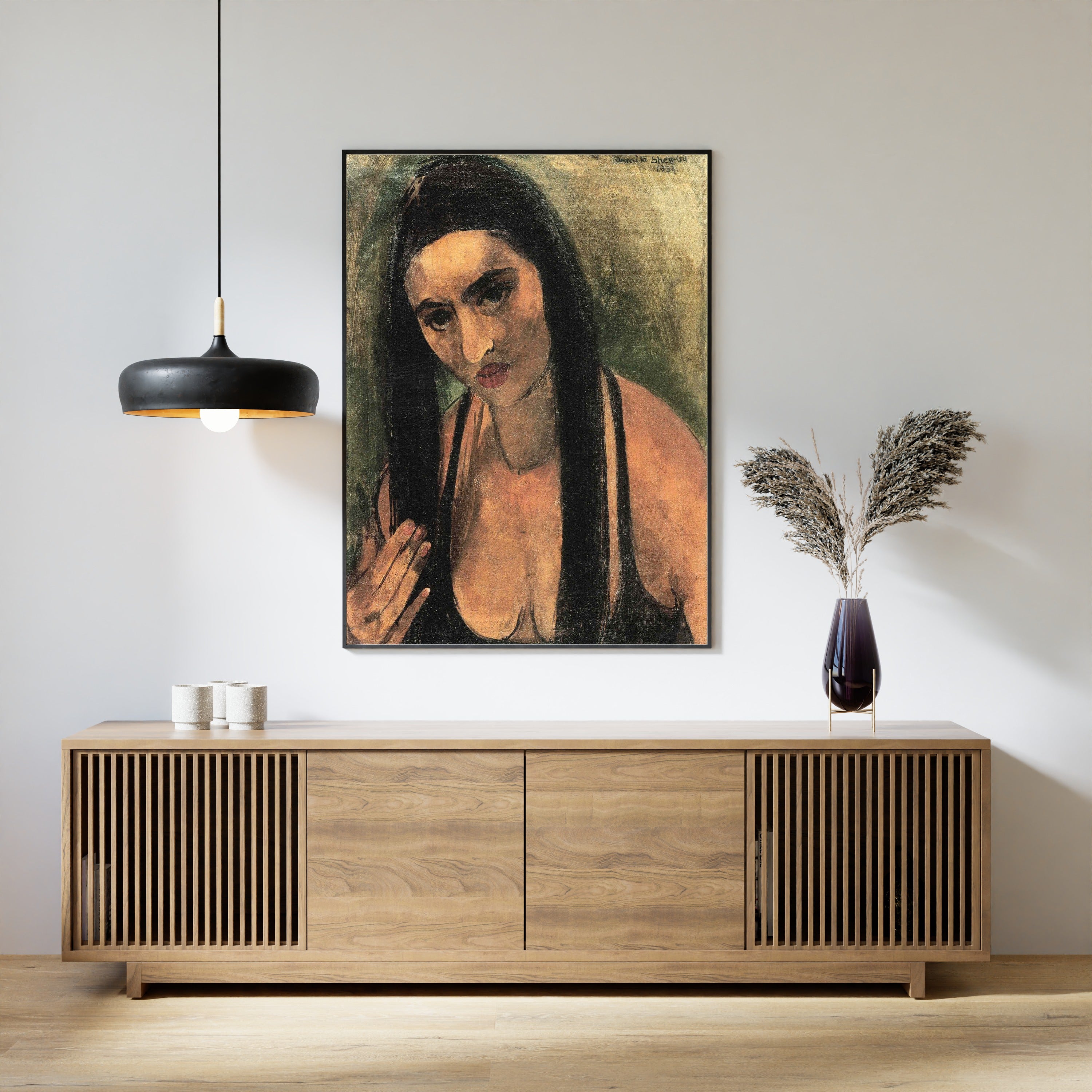 Amrita Sher-Gil — Self-Portrait with Long Hair | Fine Art Giclée Print