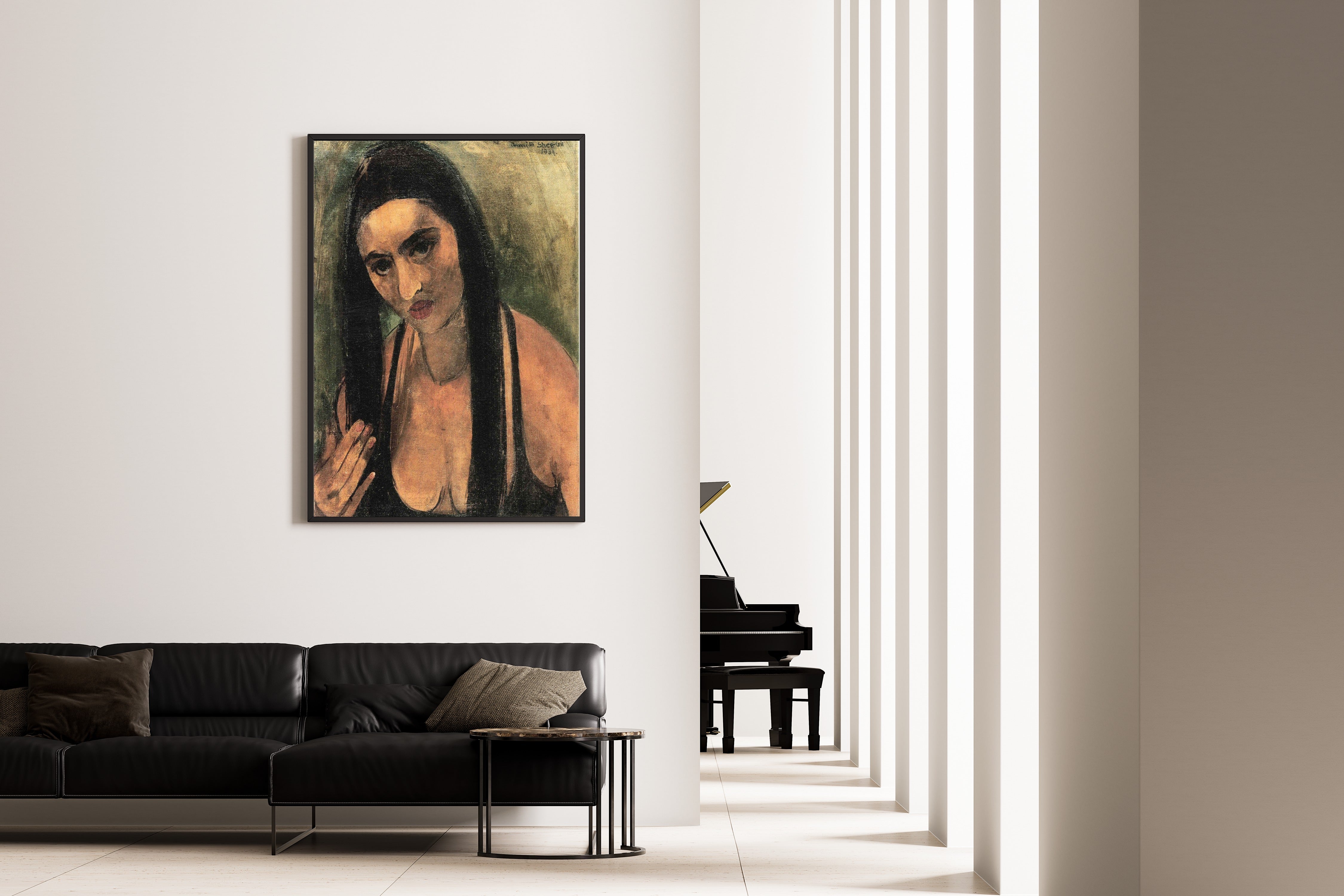 Amrita Sher-Gil — Self-Portrait with Long Hair | Fine Art Giclée Print