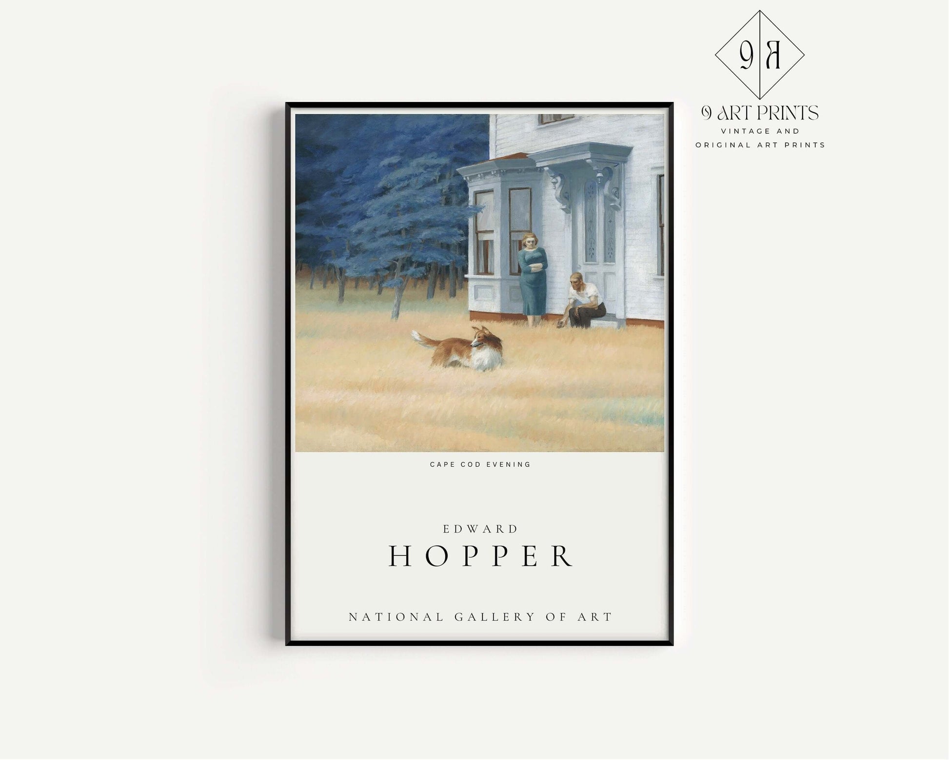 Set of 2 Edward Hopper Prints - Cape Cod Morning and Evening | Museum Exhibition Posters American Realist Art (available framed or unframed) - 9ArtPrints