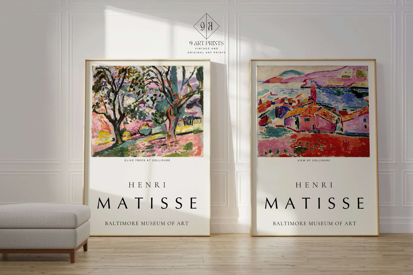 Set of 2 Henri Matisse Prints - Olive Trees and View of Collioure | Museum Art Posters (available framed or unframed) - 9ArtPrints