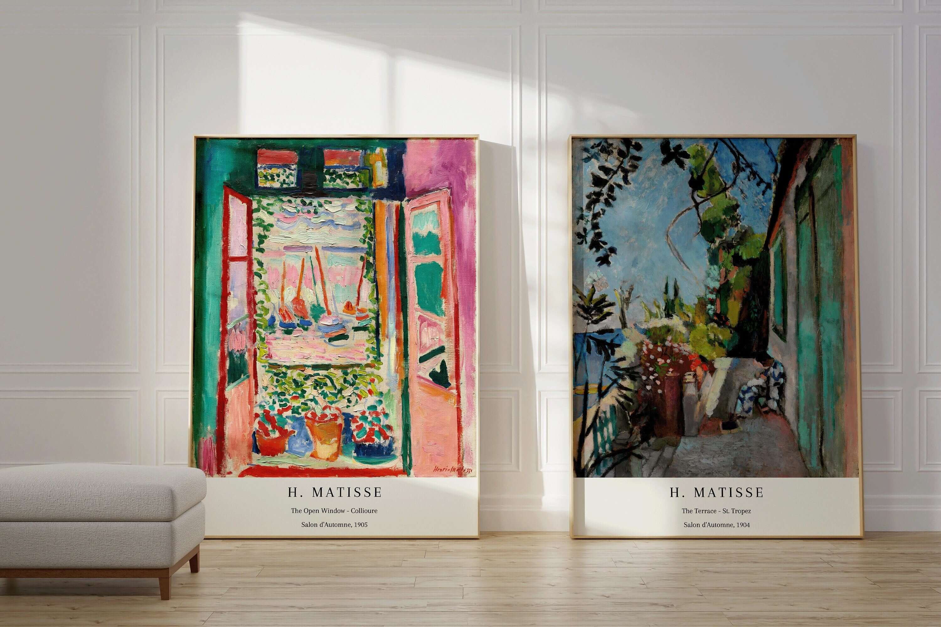 Set of 2 Henri Matisse Prints St. Tropez and Open Window Collioure | Famous Art Prints (available framed or unframed) - 9ArtPrints