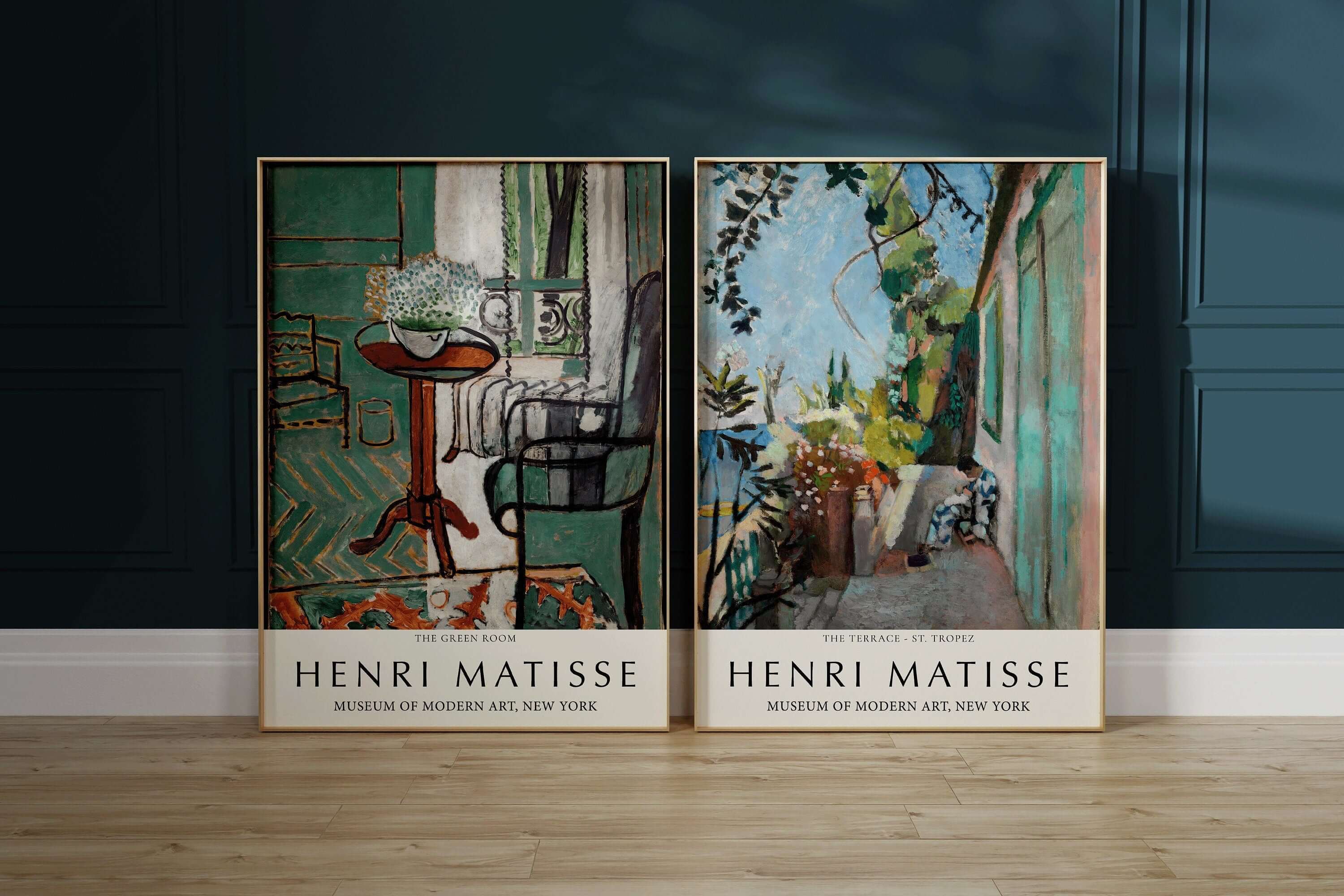 Set of 2 Henri Matisse Prints - The Green Room and St. Tropez | Museum Art Posters (available framed or unframed) - 9ArtPrints