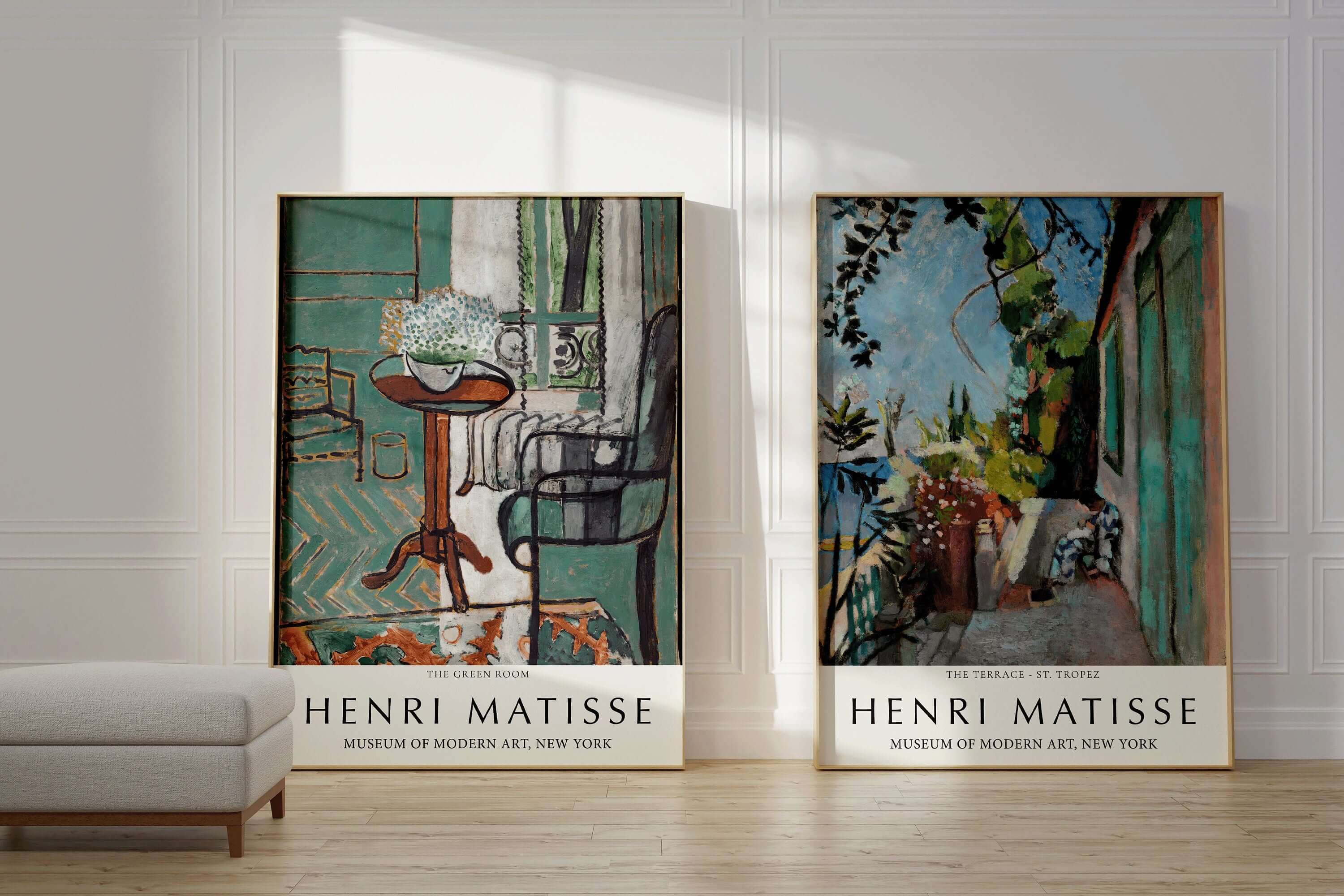 Set of 2 Henri Matisse Prints - The Green Room and St. Tropez | Museum Art Posters (available framed or unframed) - 9ArtPrints