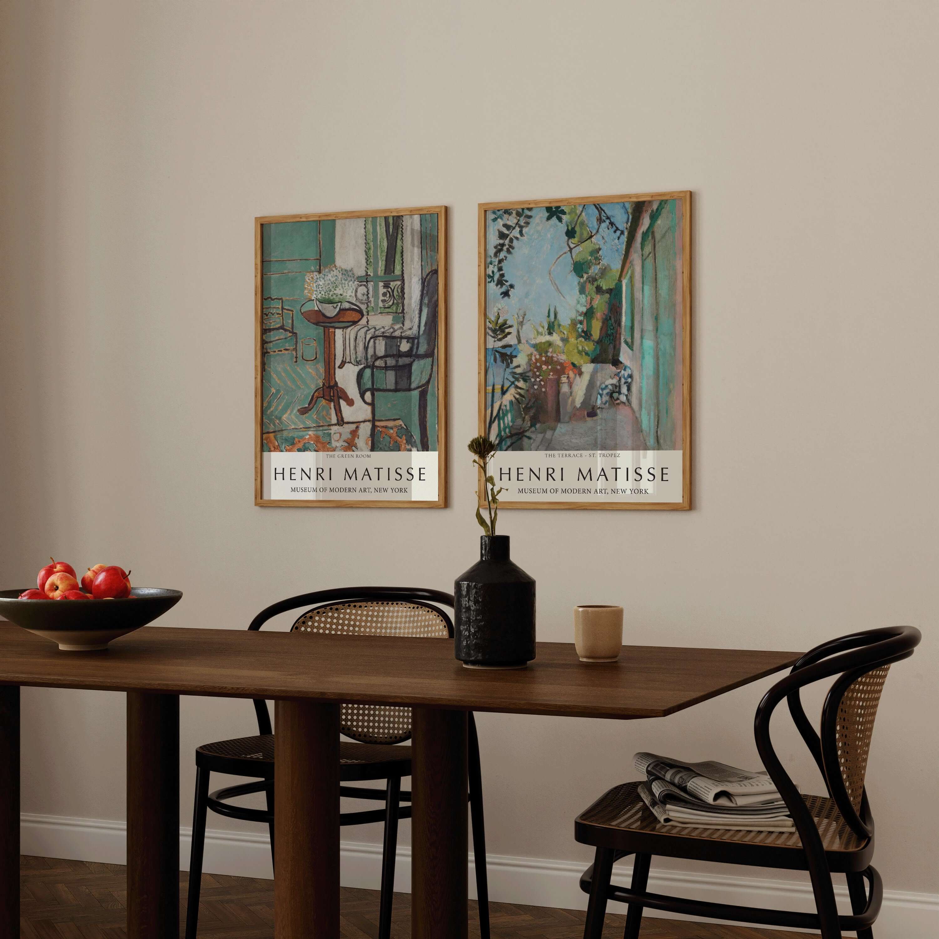 Set of 2 Henri Matisse Prints - The Green Room and St. Tropez | Museum Art Posters (available framed or unframed) - 9ArtPrints