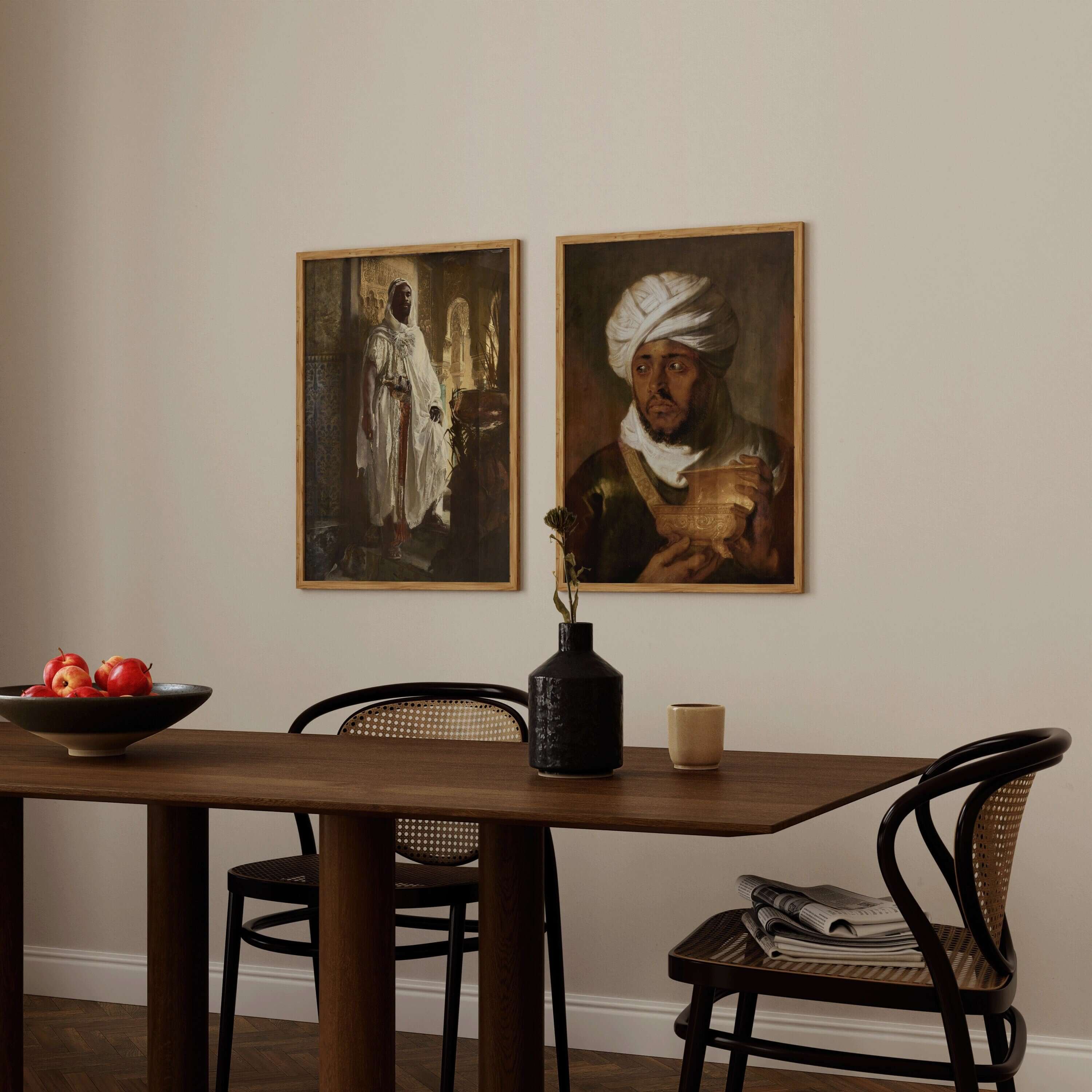 Set of 2 Orientalist Art Prints - The Moorish Chief and The Moorish King | Edouard Charlemont and Rubens Art (available framed or unframed) - 9ArtPrints