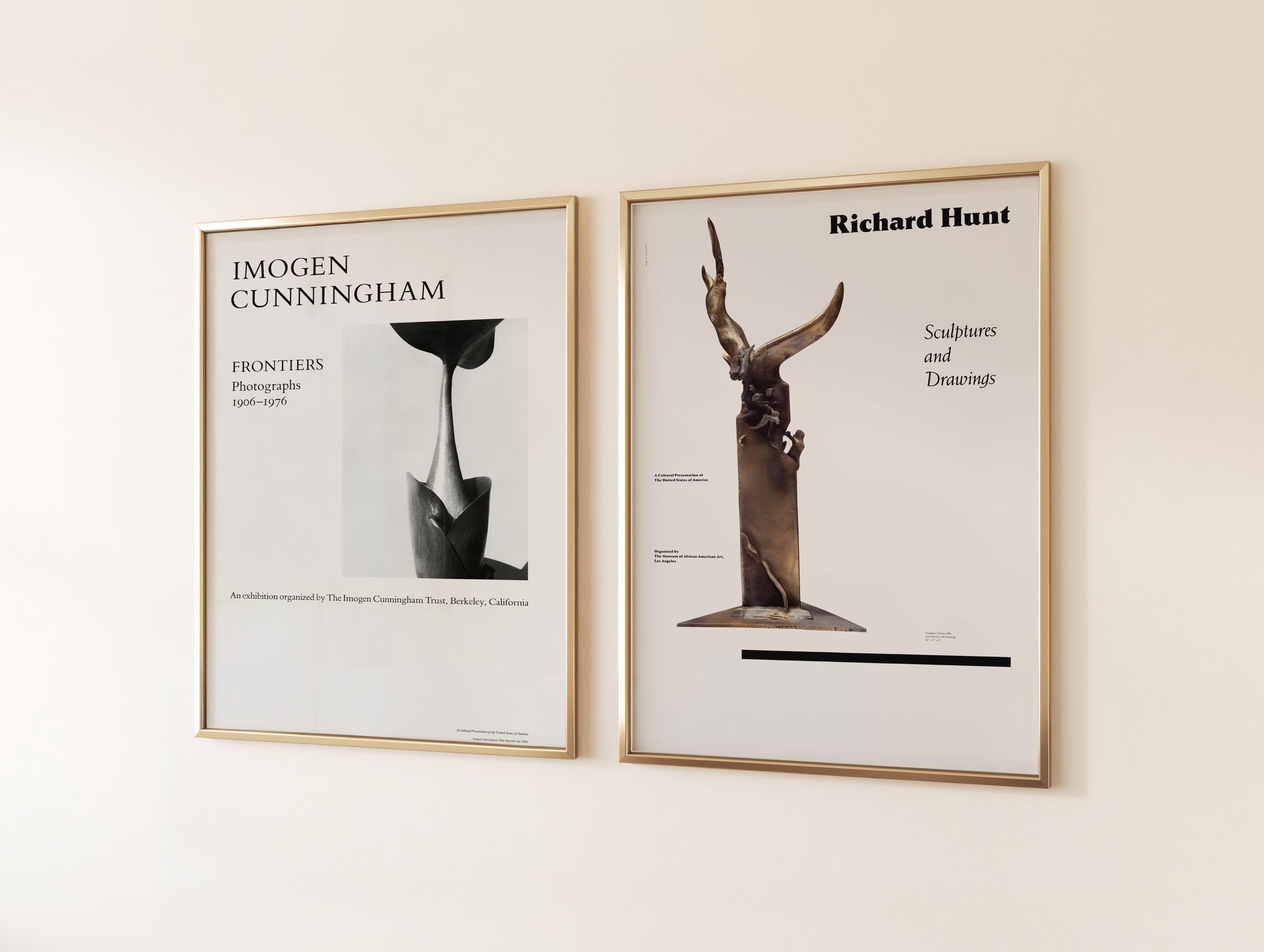 Set of 2 USIA Posters - Imogen Cunningham and Richard Hunt | We Love This Gorgeous Minimalist Monochrome Set | Available framed or unframed - 9ArtPrints