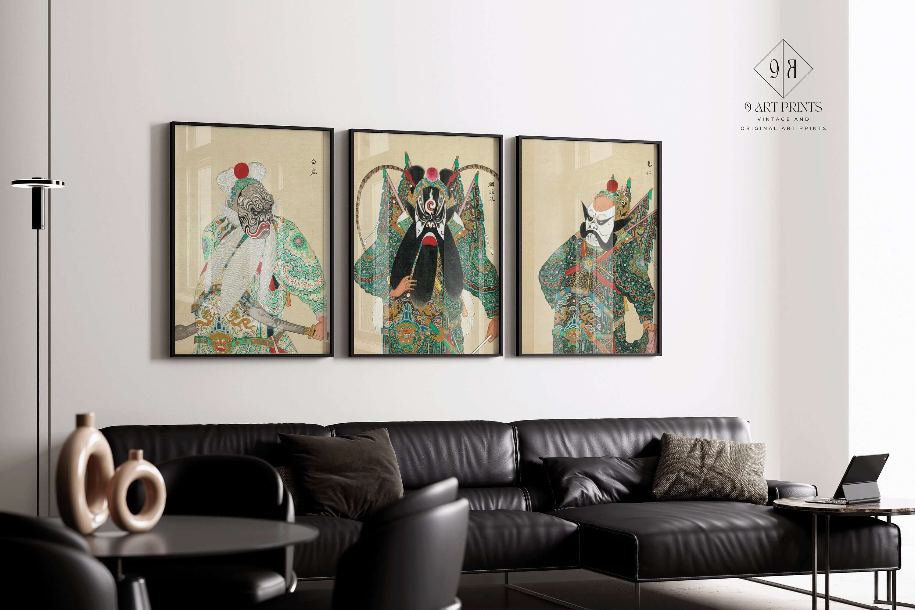 Set of 3 Peking Opera Art | Classic Chinese Art (available framed or unframed) - 9ArtPrints