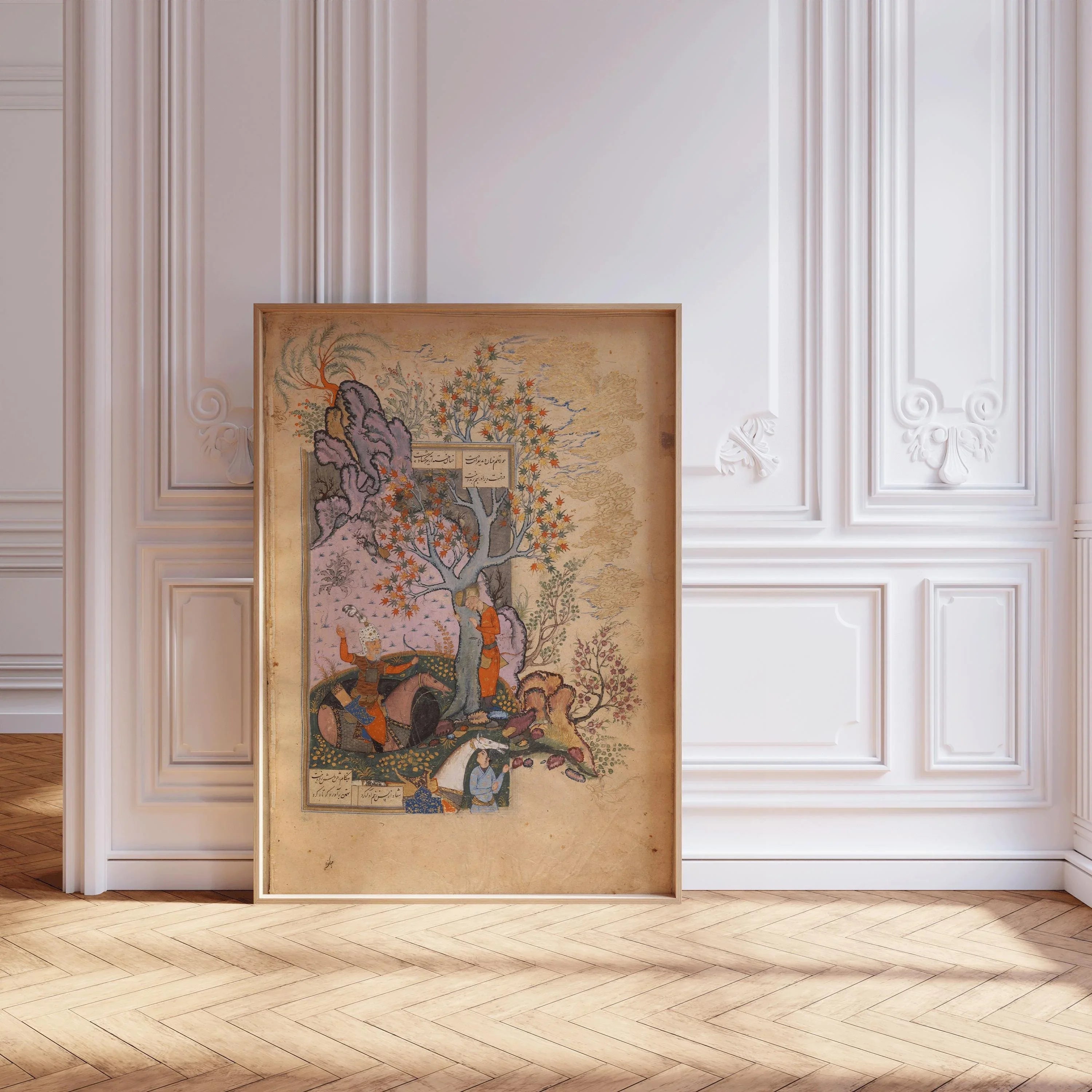 Shahnama Giclee Print: Persian Miniature Art, Firdausi Epic Poem (Framed Available) - 9ArtPrints