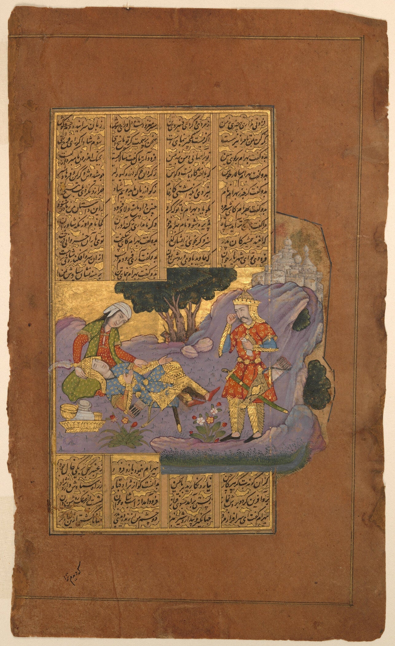 Shahnameh — Death of Farud | Persian Miniature Art Print - 9ArtPrints