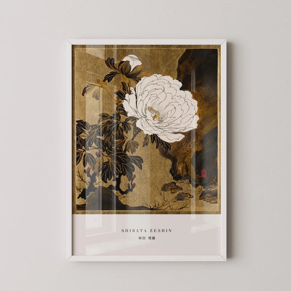 Shibata Zeshin — Peonies | Japanese Lacquer Art