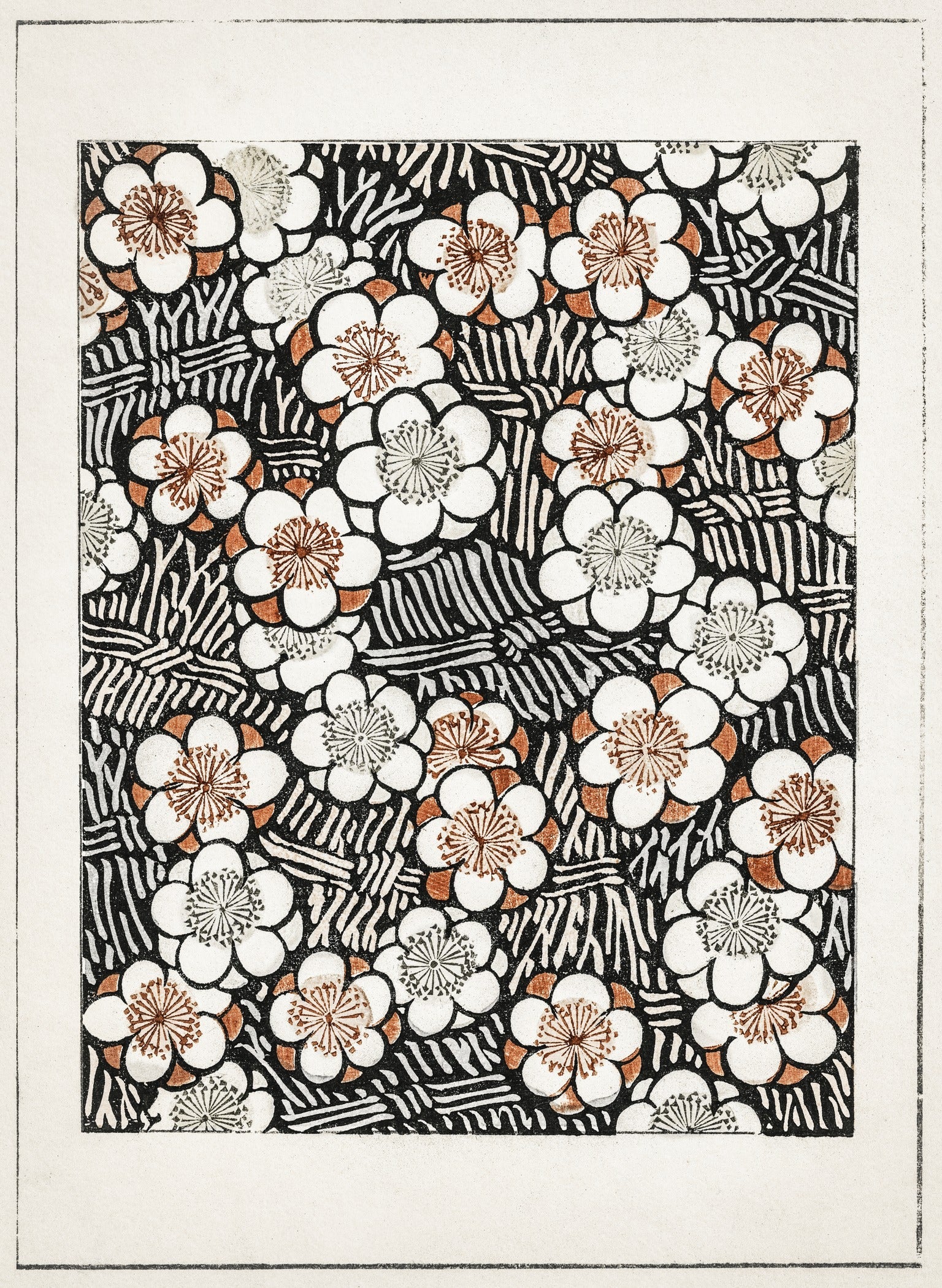 Shin Bijutsukai — Flower Pattern | Japanese Decorative Art - 9ArtPrints